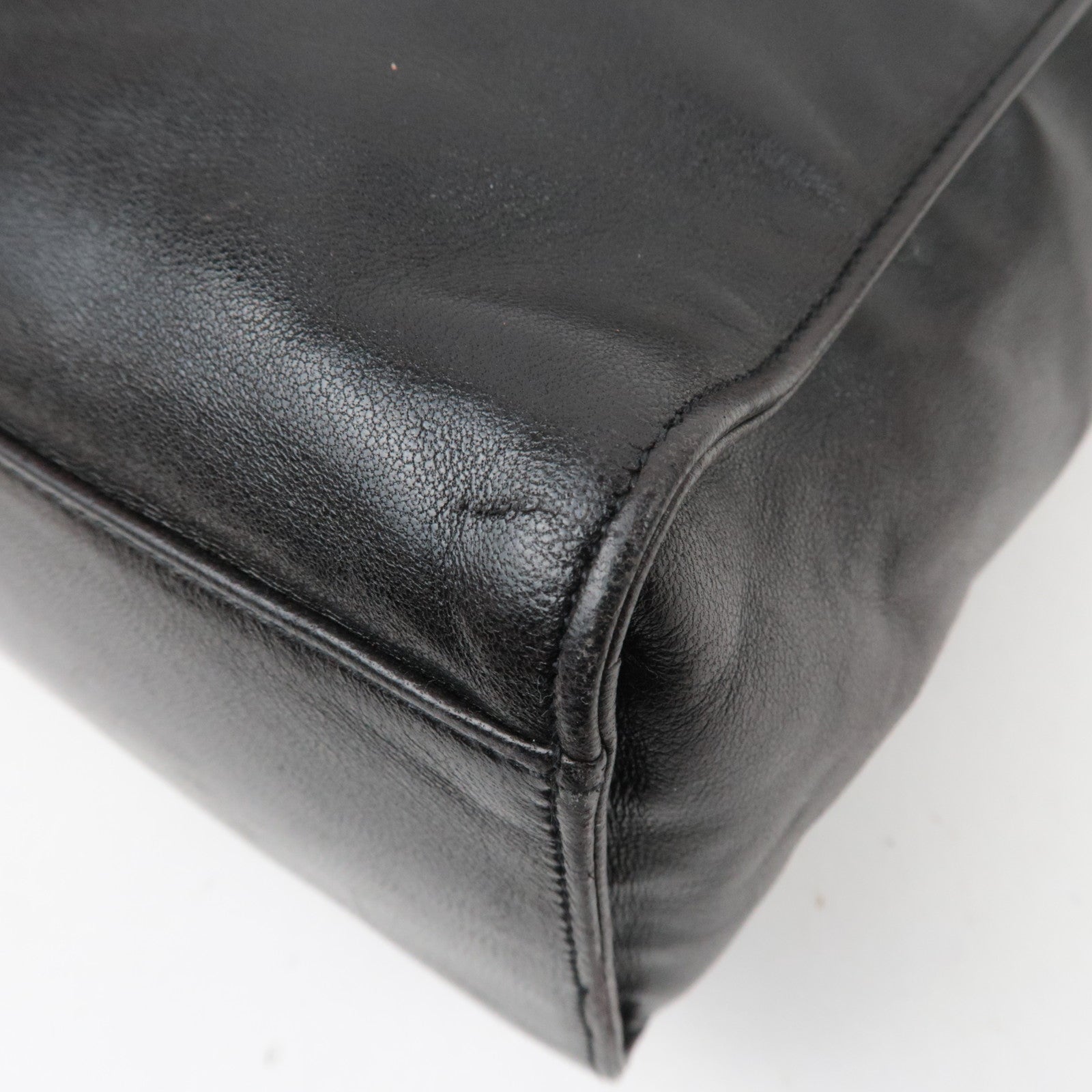 CHANEL Coco Mark Chain Lambskin Shoulder Bag Black 3654781