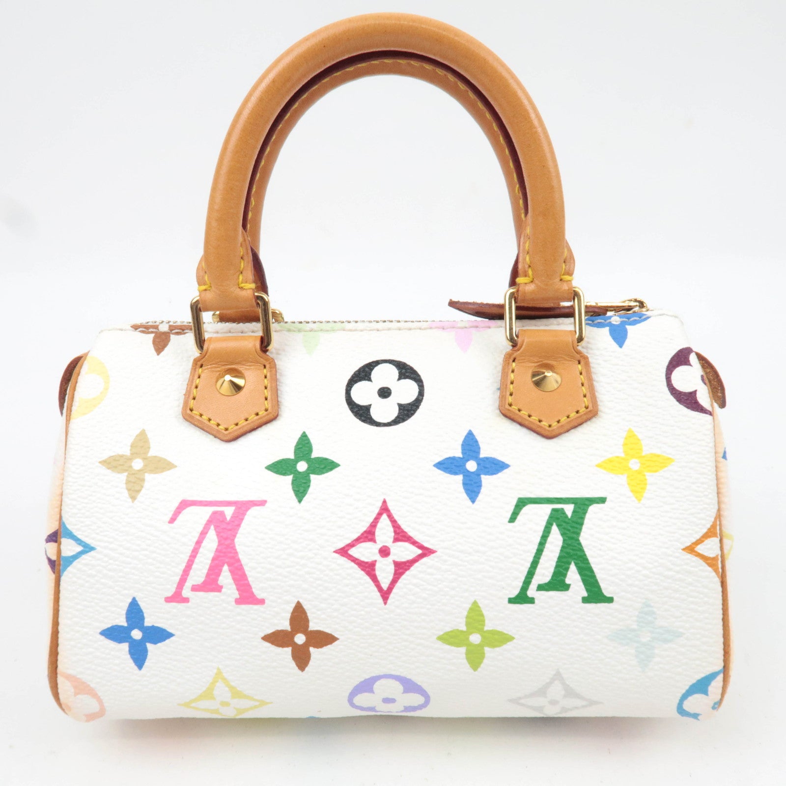 Louis Vuitton Monogram Multicolore Mini Speedy Handbag Blanc M92645 TH0054