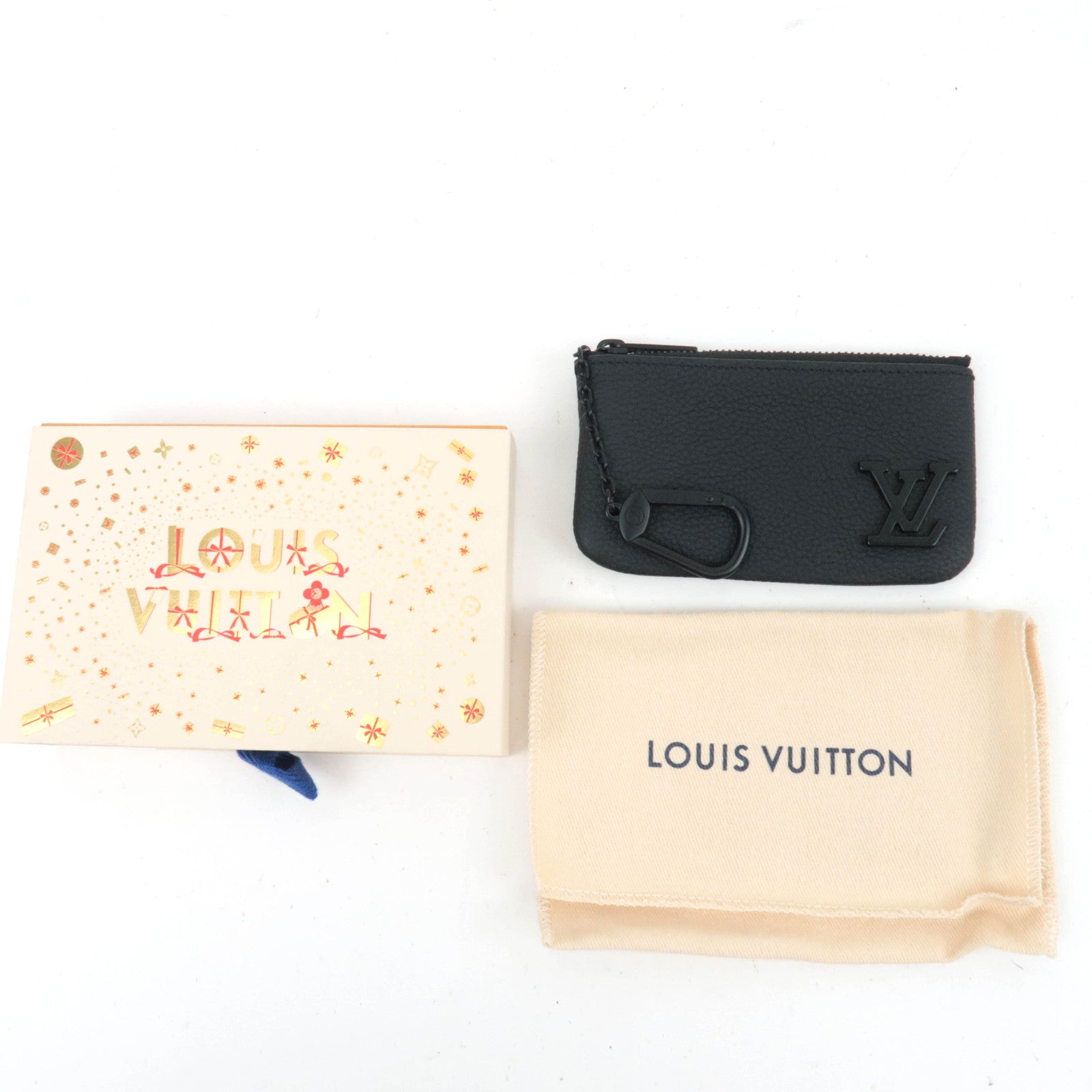 Louis Vuitton Aerogram Pochette Cles Coin Case Noir M81031 TN3283