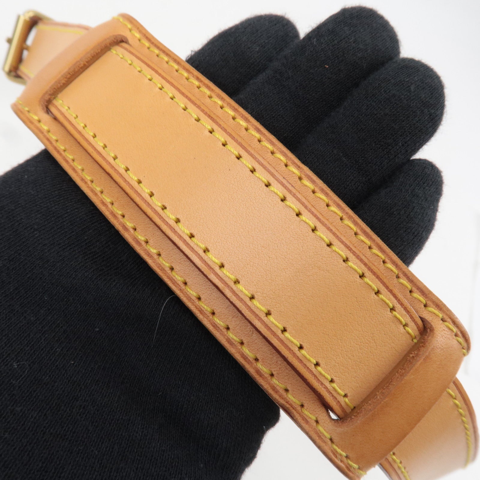 Louis Vuitton Shoulder Strap for Keepall Travel Bag Leather Beige