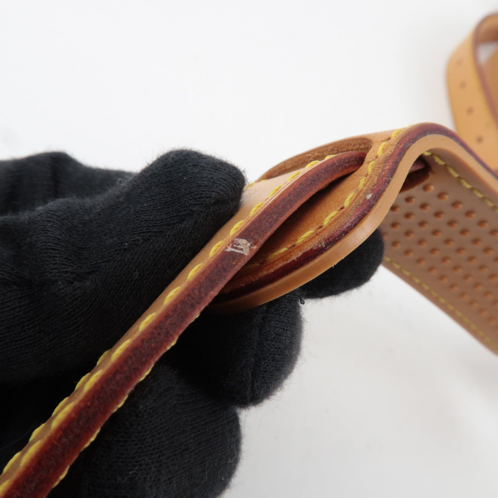 Louis Vuitton Shoulder Strap for Keepall Travel Bag Leather Beige