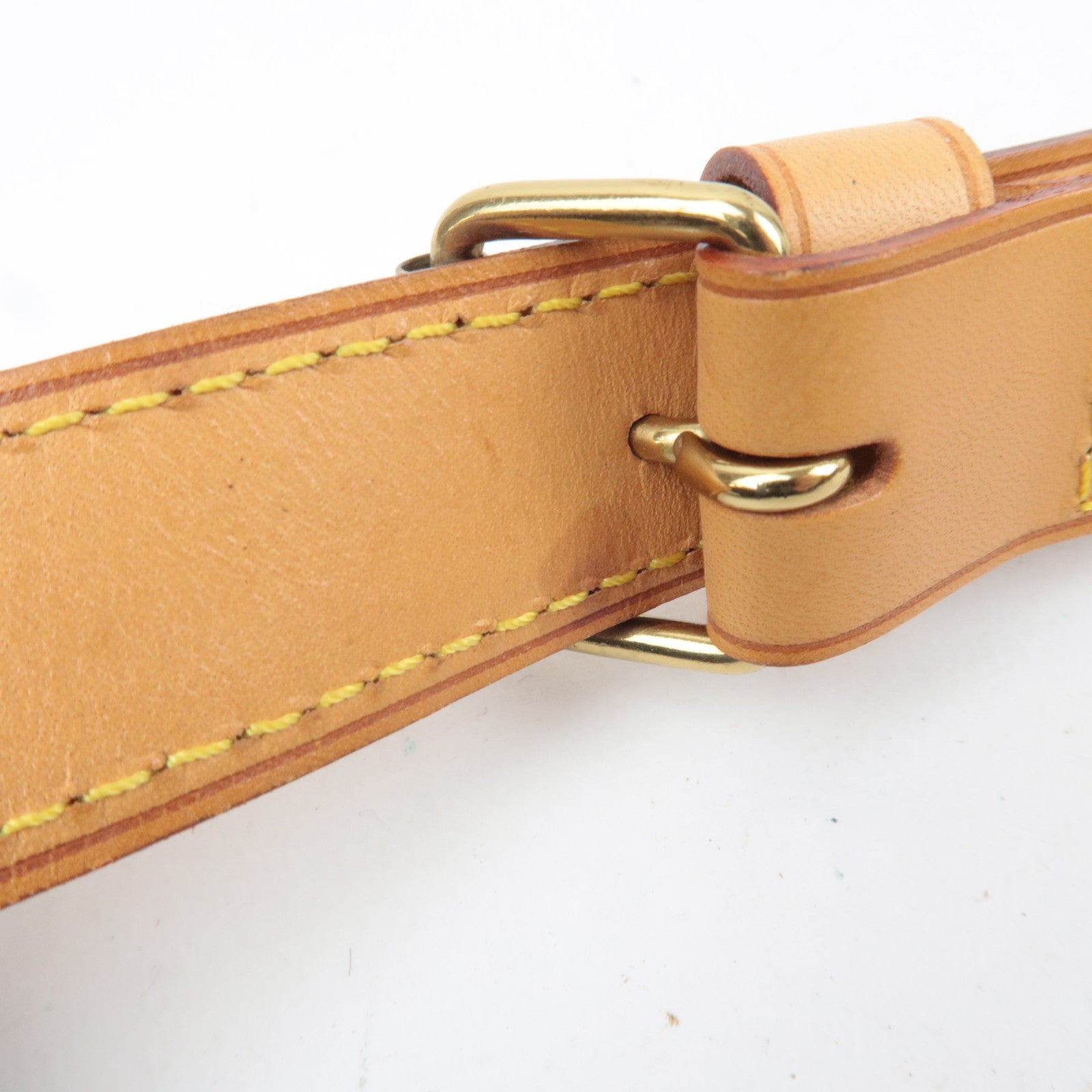 Louis Vuitton Shoulder Strap for Keepall Travel Bag Leather Beige