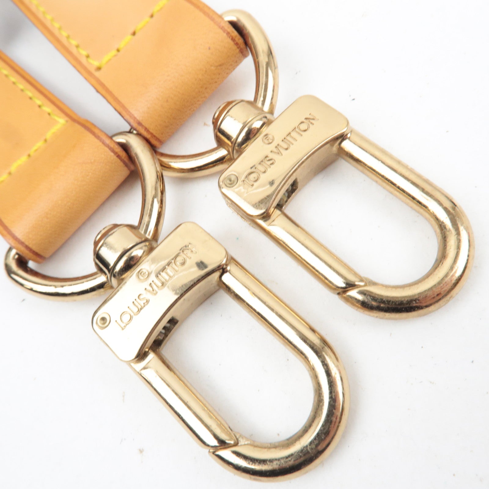 Louis Vuitton Shoulder Strap for Keepall Travel Bag Leather Beige