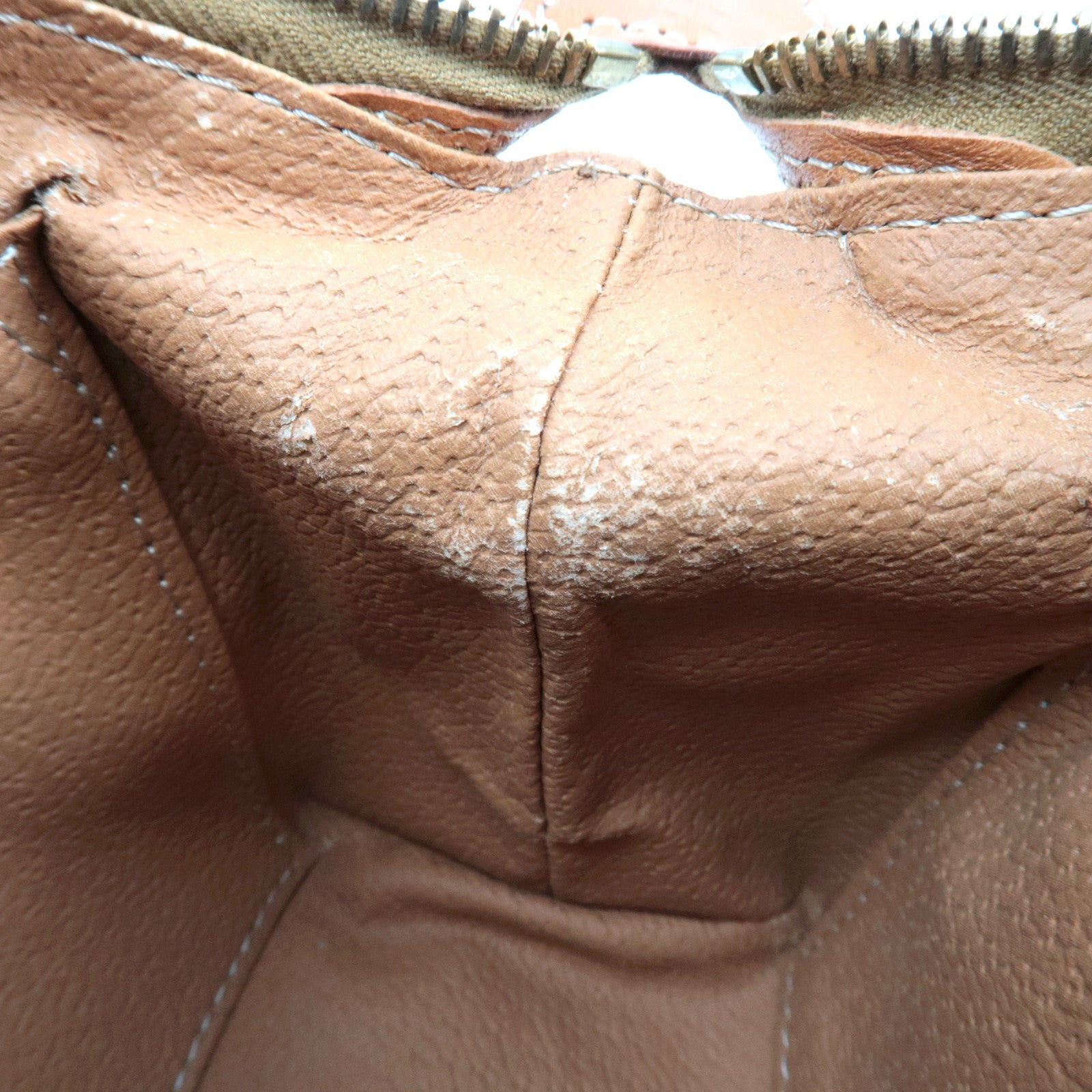 CELINE Macadam PVC Leather Cosmetic Pouch Brown