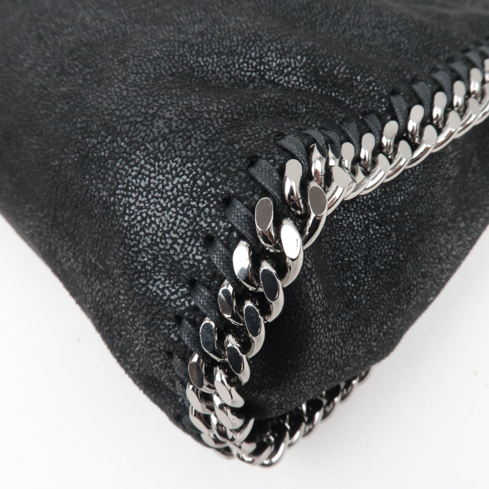Stella McCartney Falabella Vegan Leather Metal Chain Tote Bag Black