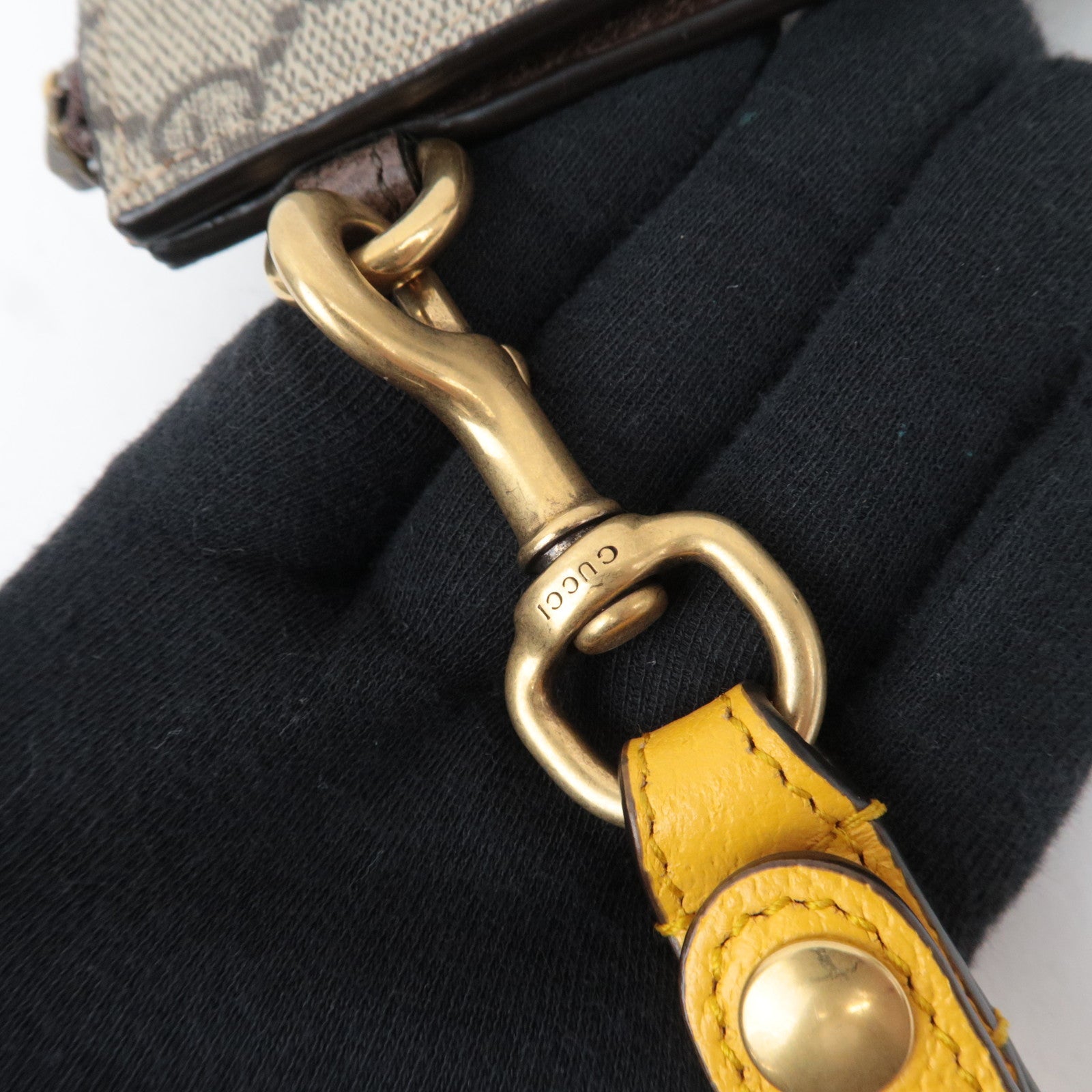 GUCCI Neo Vintage GG Supreme Leather Clutch Bag Beige 473956