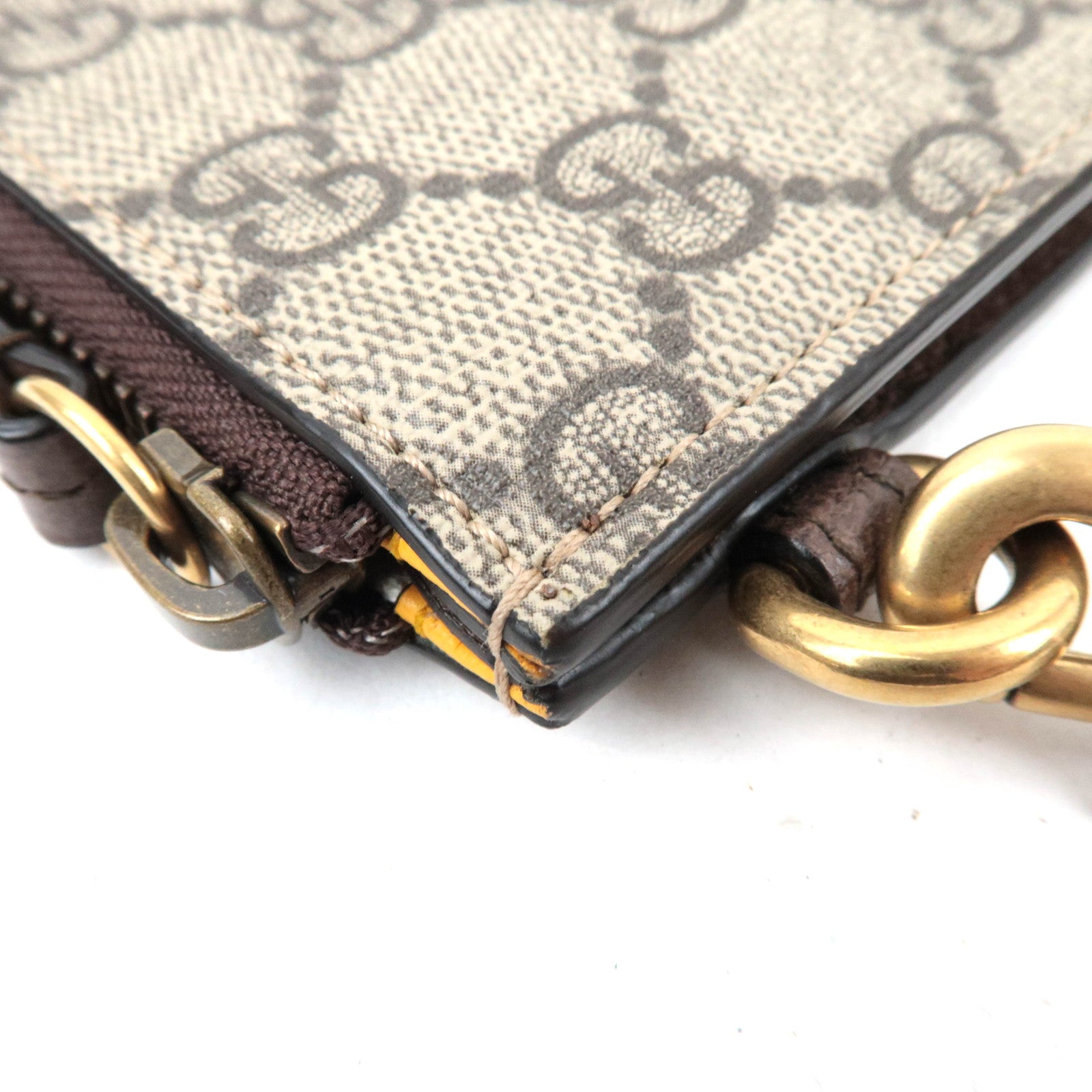 GUCCI Neo Vintage GG Supreme Leather Clutch Bag Beige 473956