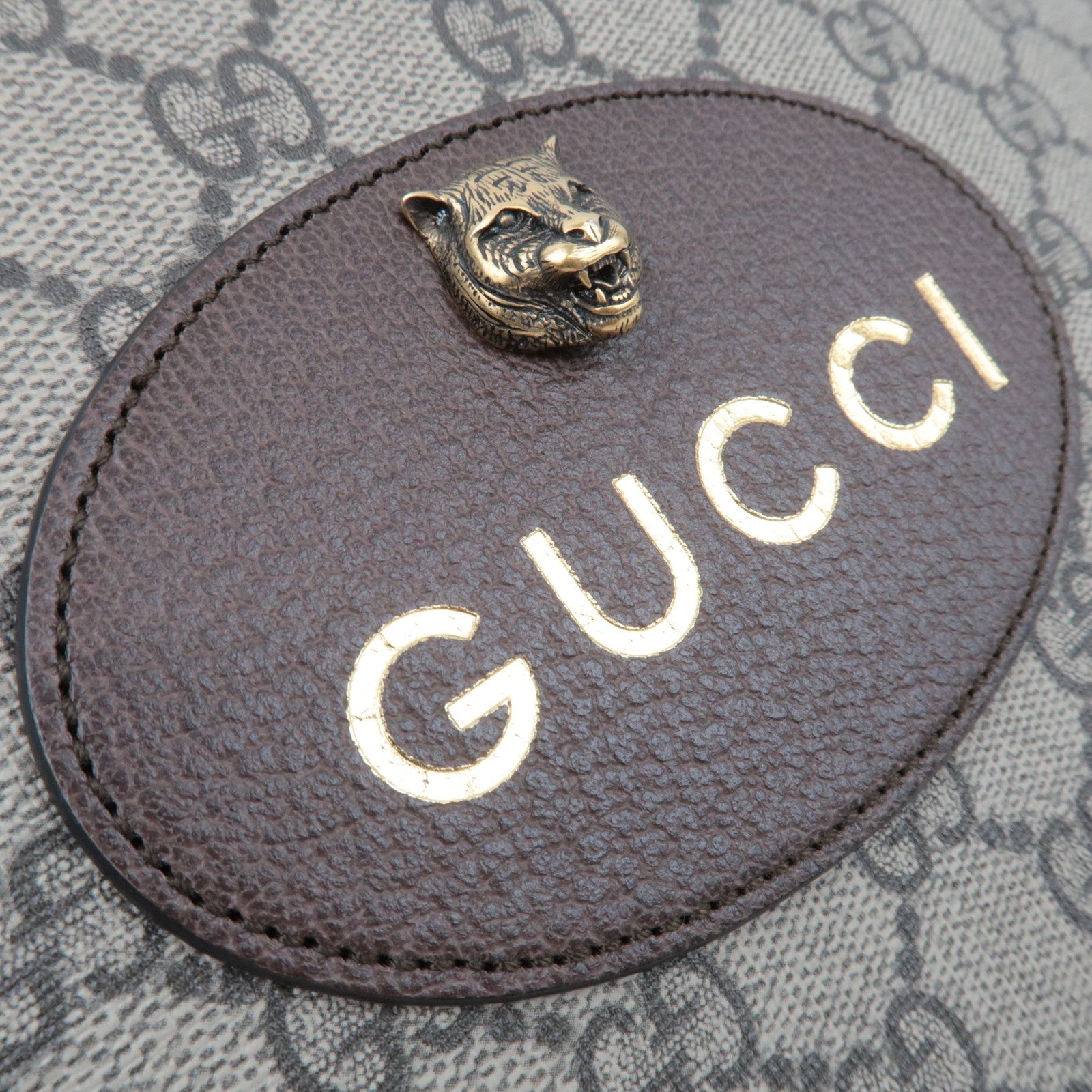 GUCCI Neo Vintage GG Supreme Leather Clutch Bag Beige 473956