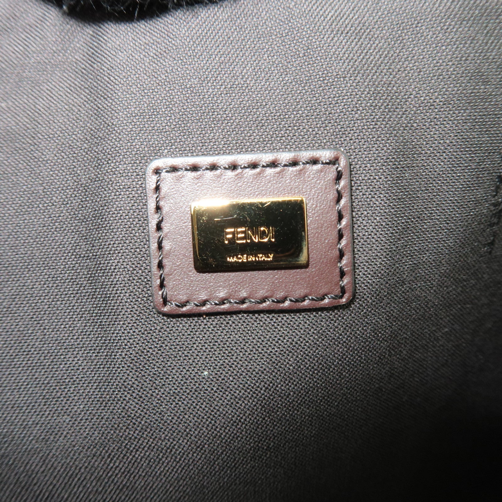 FENDI Zucca Suede Flat Pouch Clutch Bag 8N0149