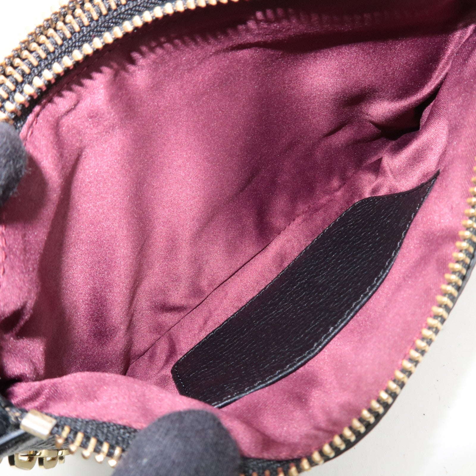 MIU MIU Leather Chain Shoulder Bag Black Gold HDW