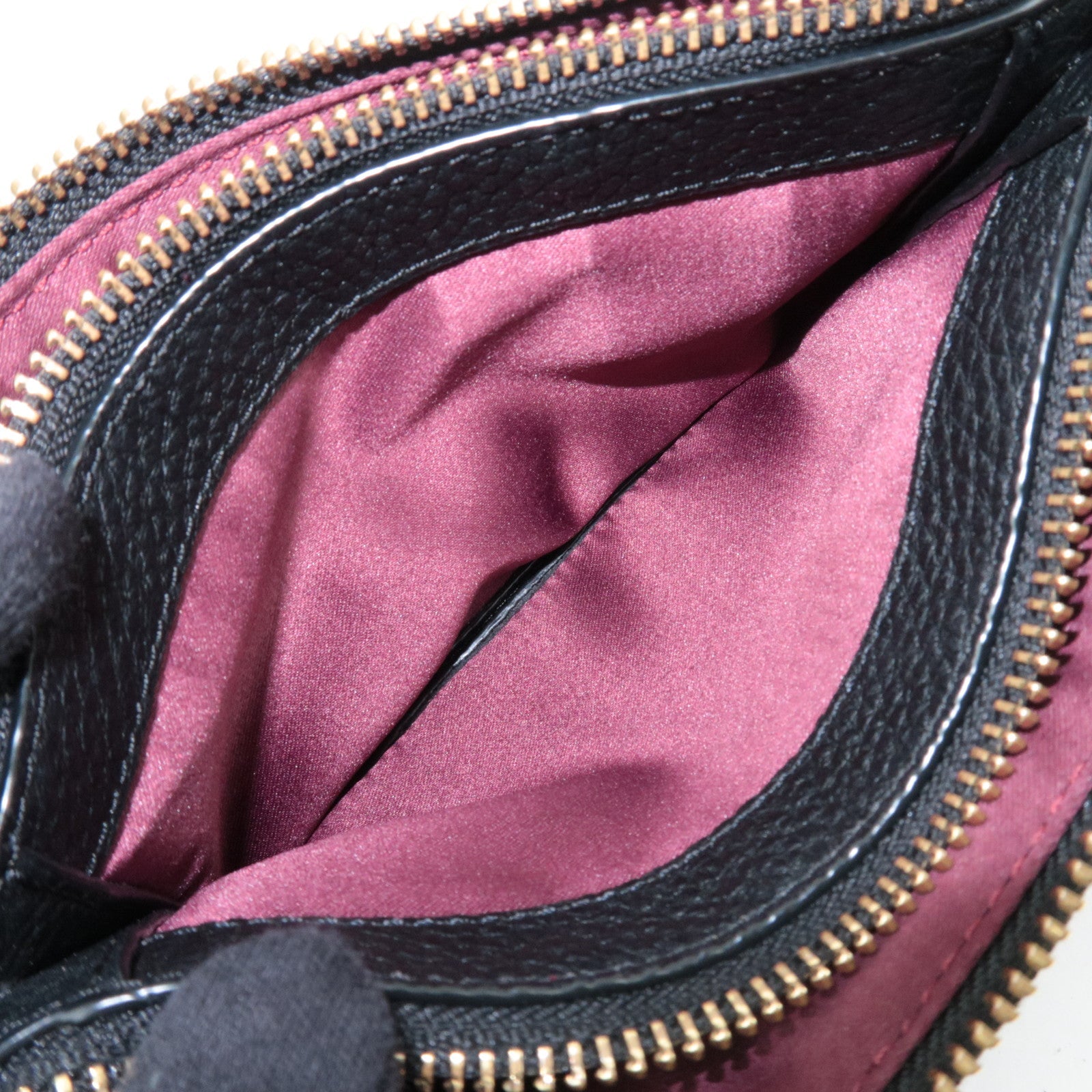 MIU MIU Leather Chain Shoulder Bag Black Gold HDW