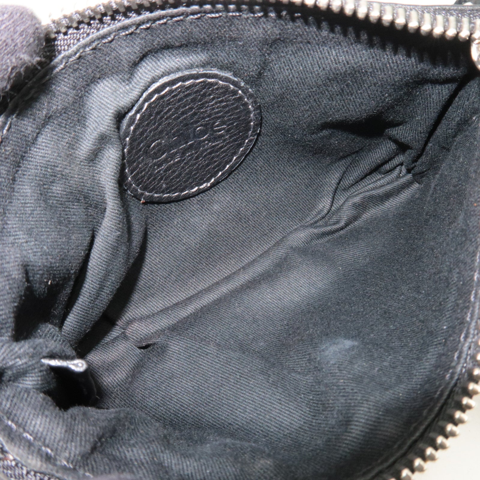 Chloe Paddington Leather Small Bag Accessory Pouch Black Gold HDW