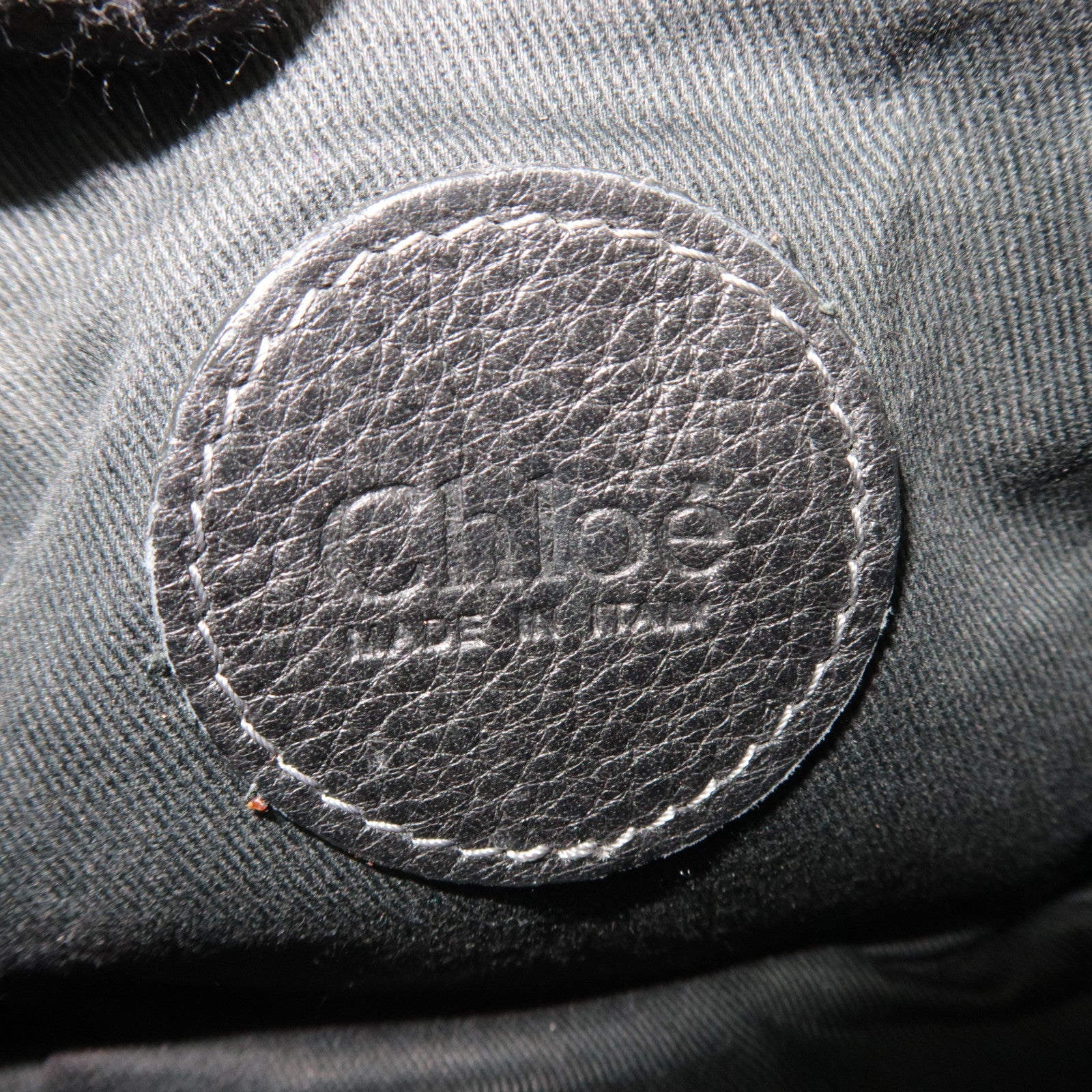 Chloe Paddington Leather Small Bag Accessory Pouch Black Gold HDW