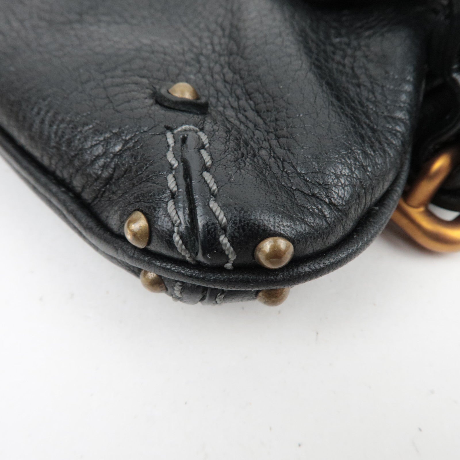 Chloe Paddington Leather Small Bag Accessory Pouch Black Gold HDW