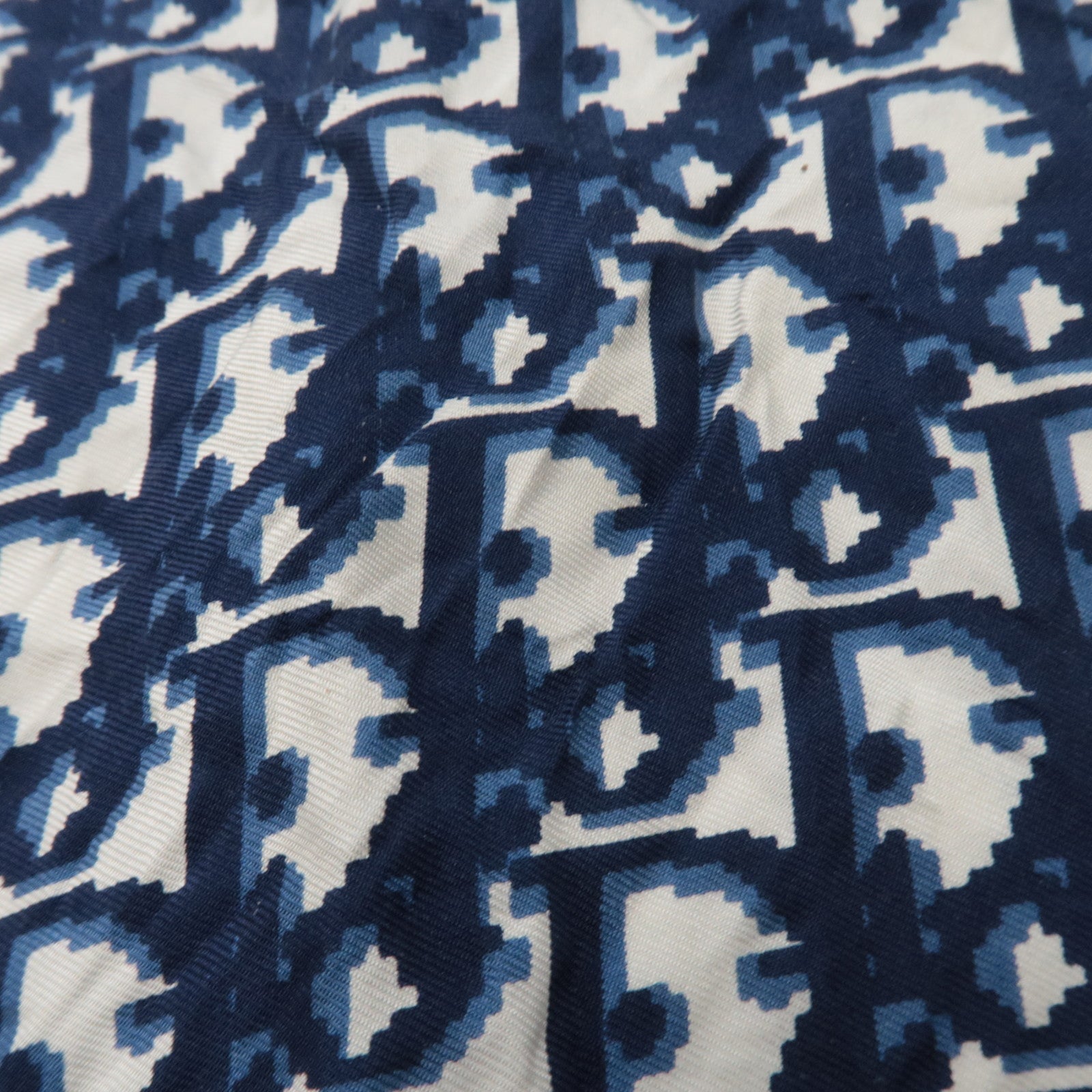 Christian Dior Trotter 100% Silk Scarf Navy