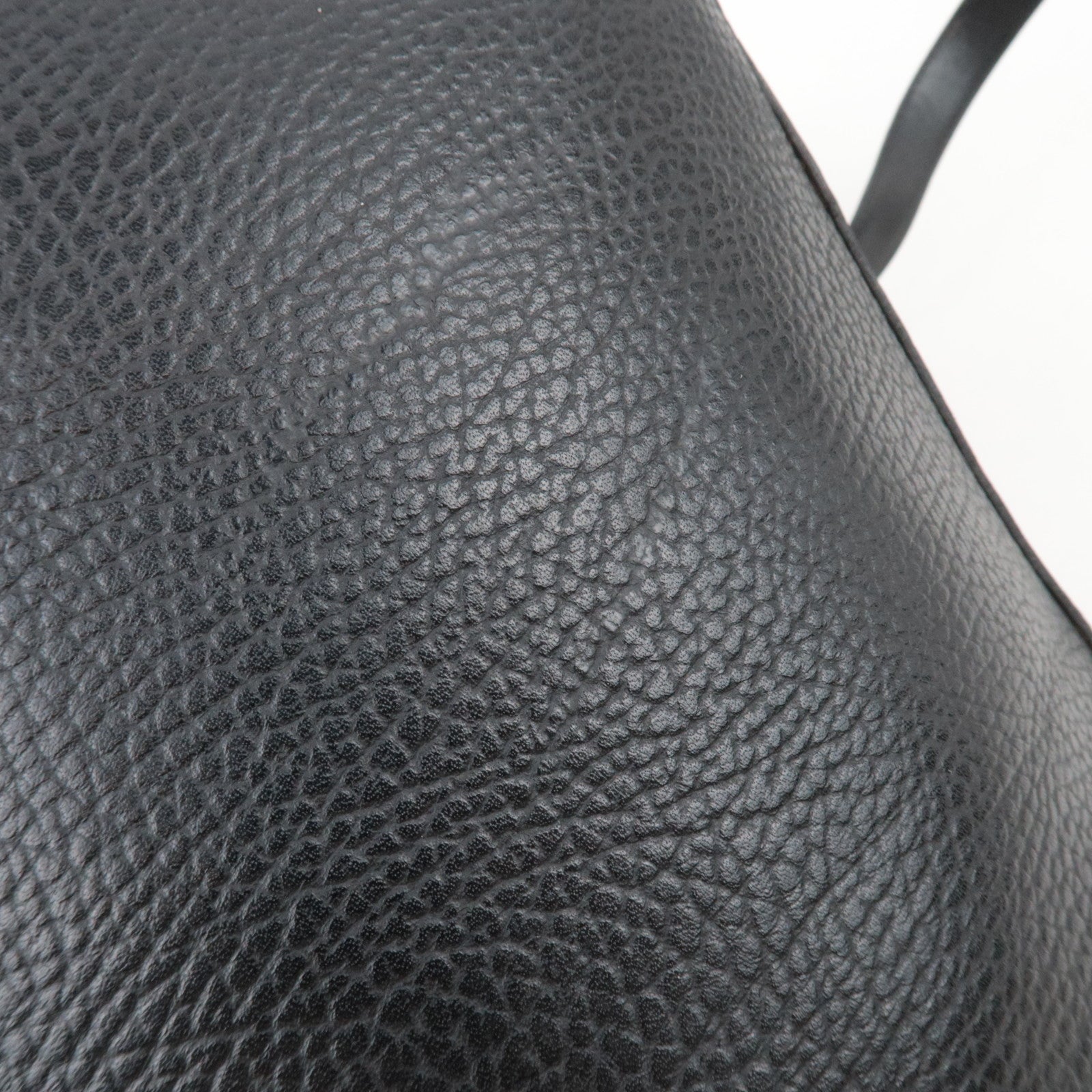 Christian Dior Oval Logo Bucket Leather Shoulder Bag Black