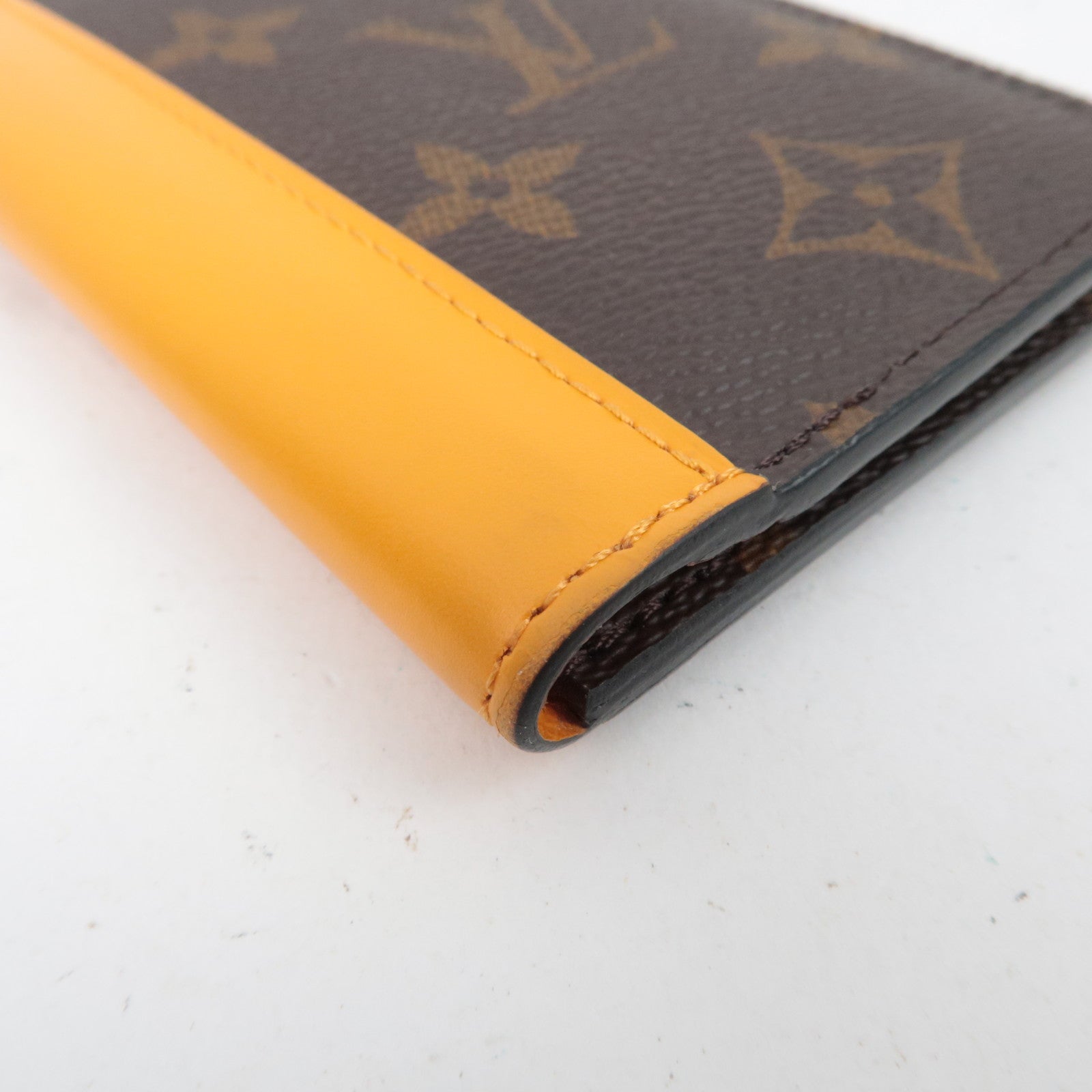 Louis Vuitton Monogram Macassar Organizer De Poche Card Case Saffron M82547