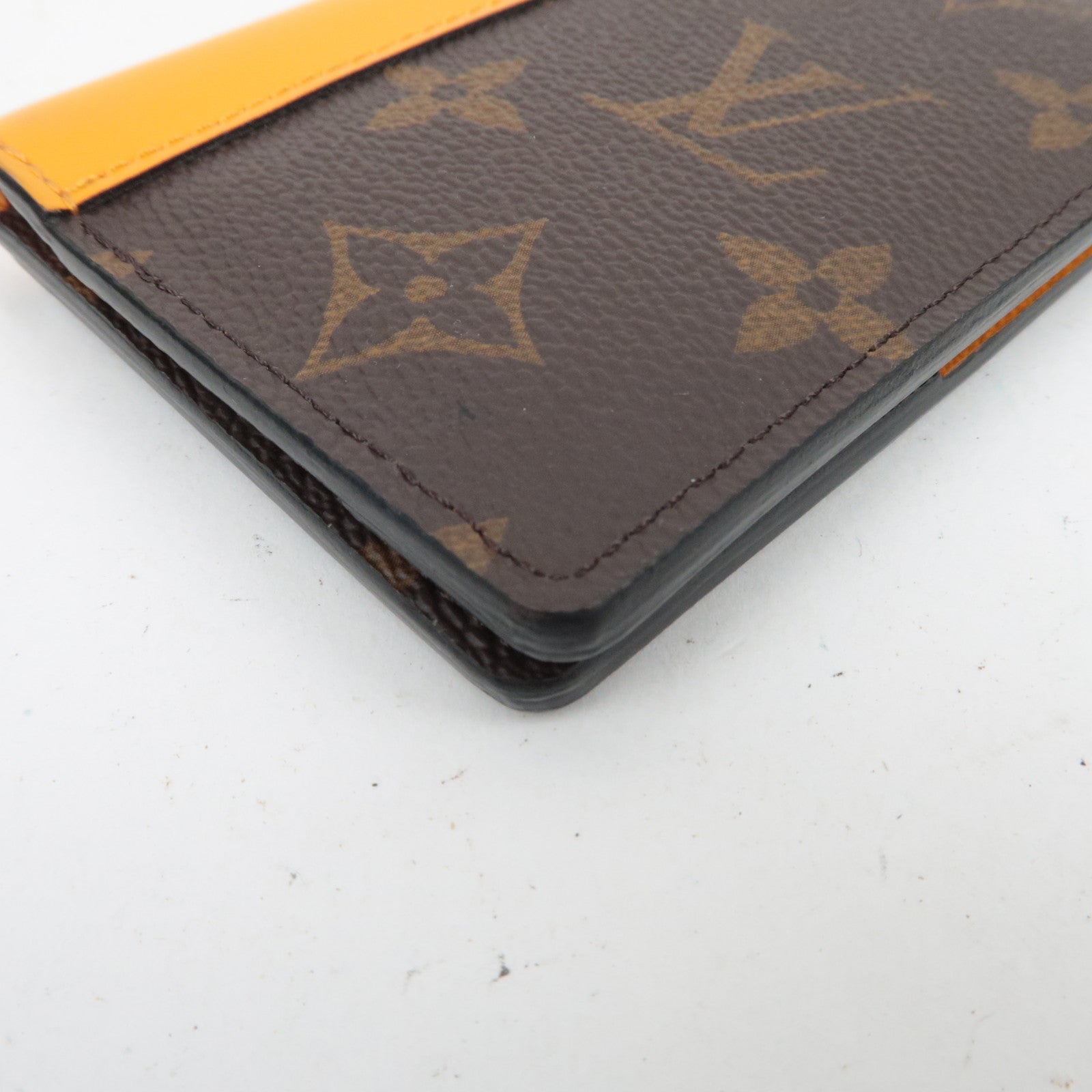 Louis Vuitton Monogram Macassar Organizer De Poche Card Case Saffron M82547