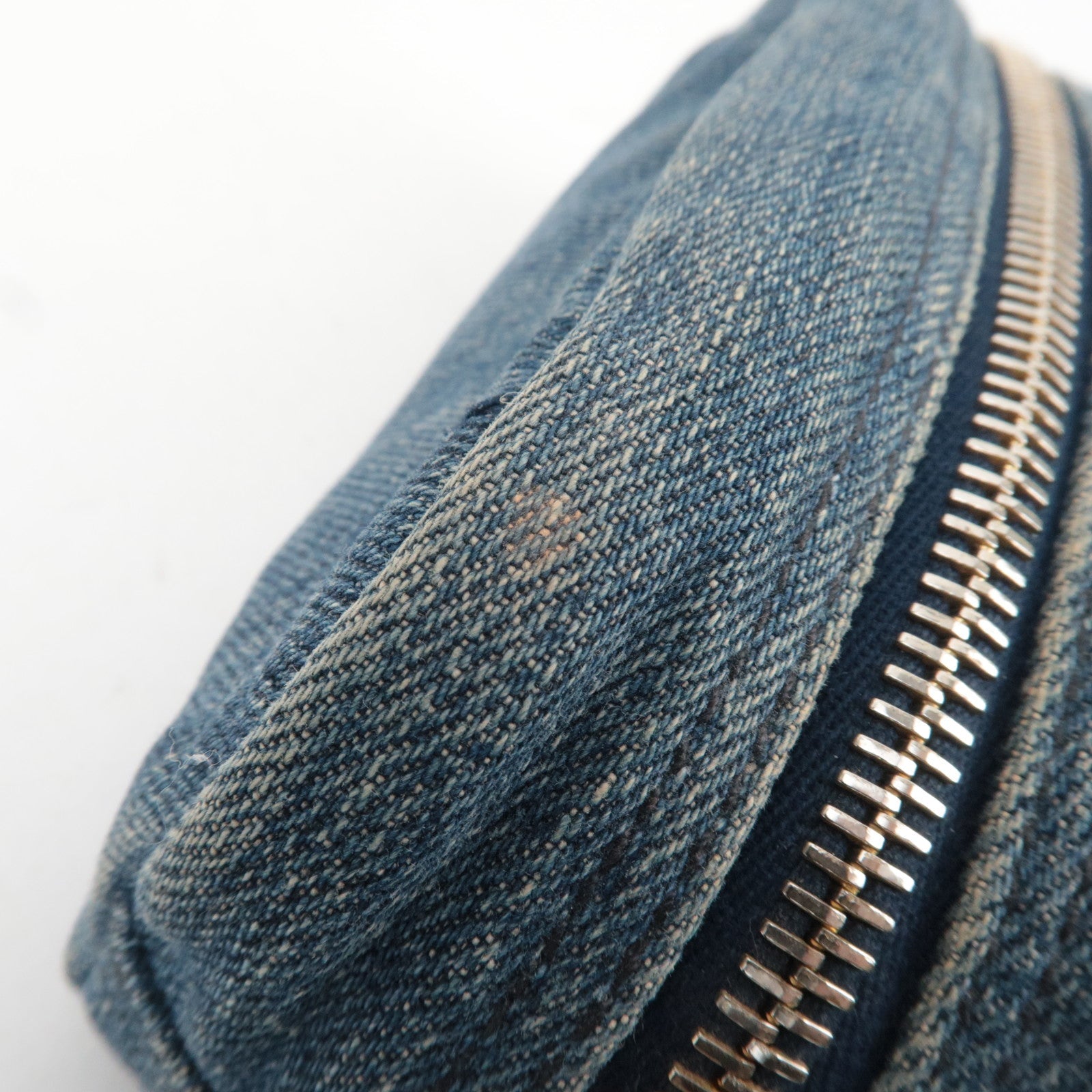 PRADA Small Pouch Cosmetic Pouch Denim Blue