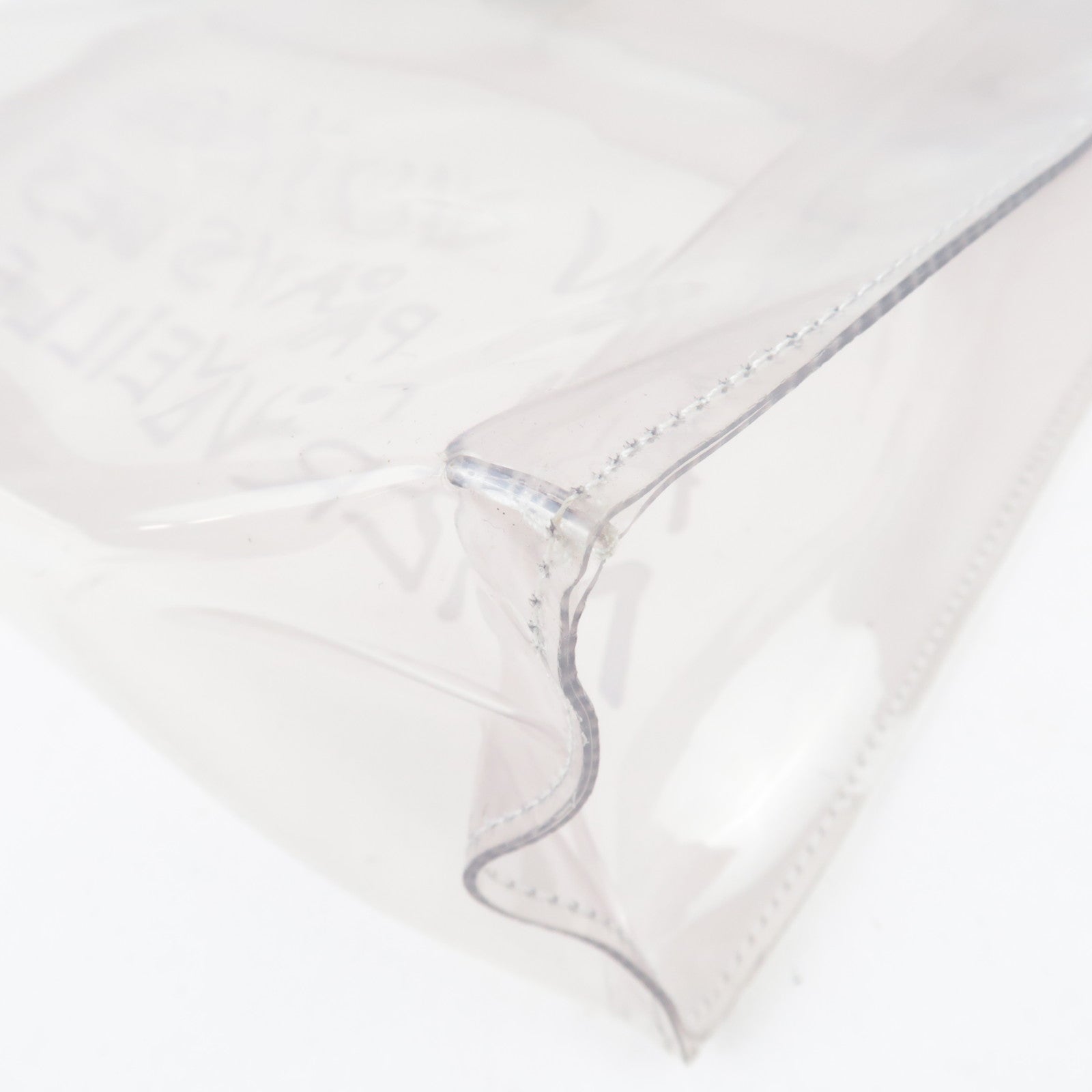 HERMES Vinyl Kelly Handbag Clear