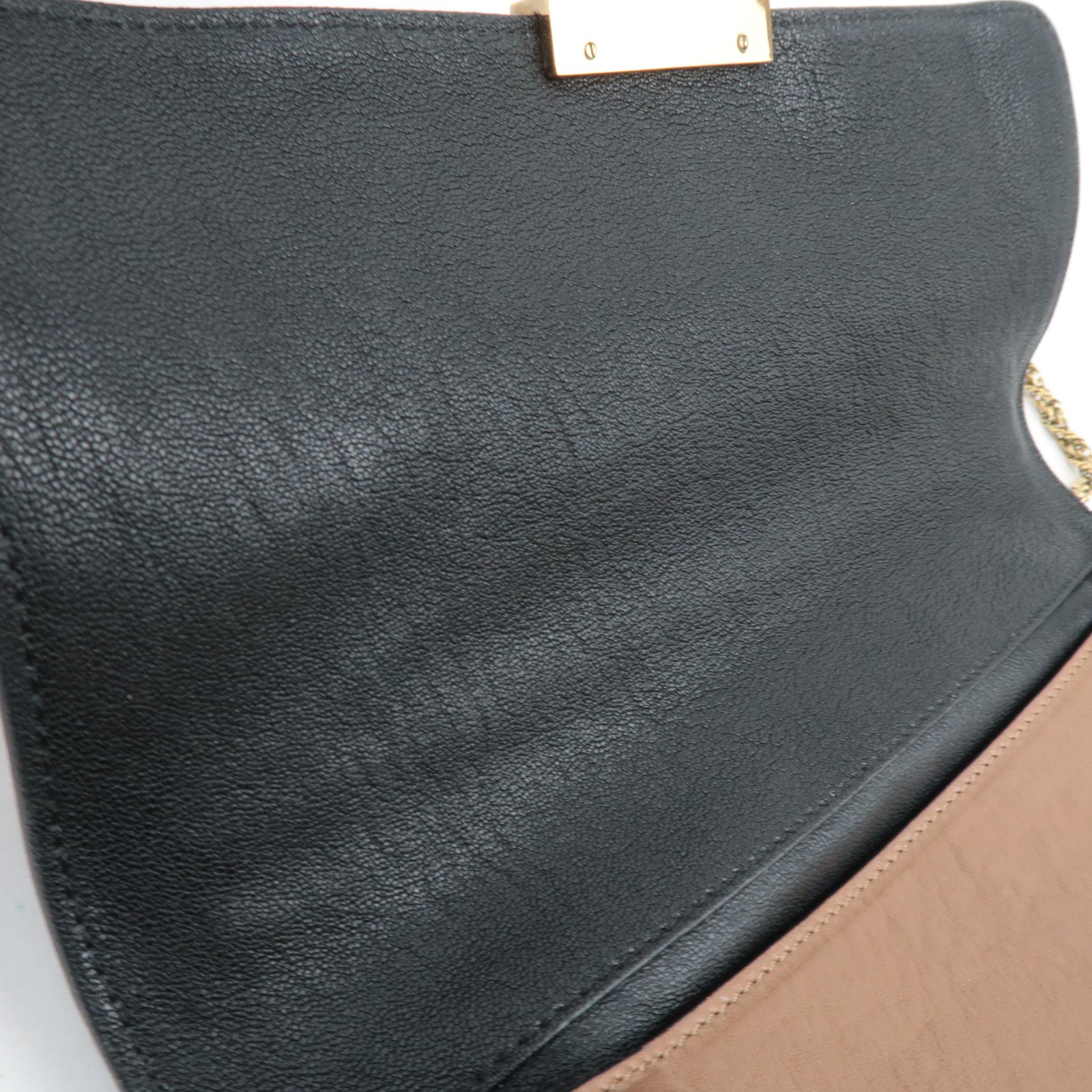 Chloe Elsie Chain Shoulder Bag Leather Brown