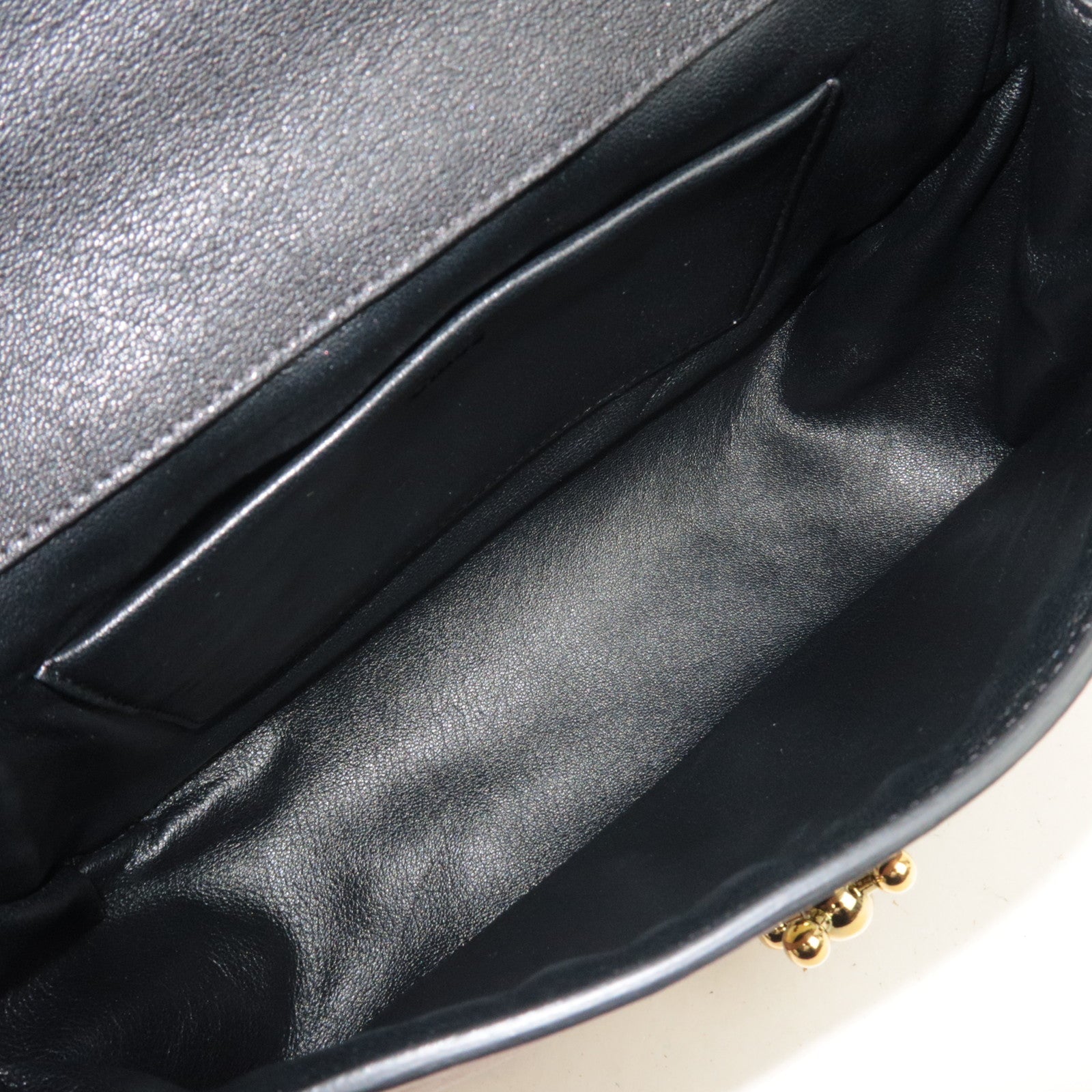 Chloe Elsie Chain Shoulder Bag Leather Brown