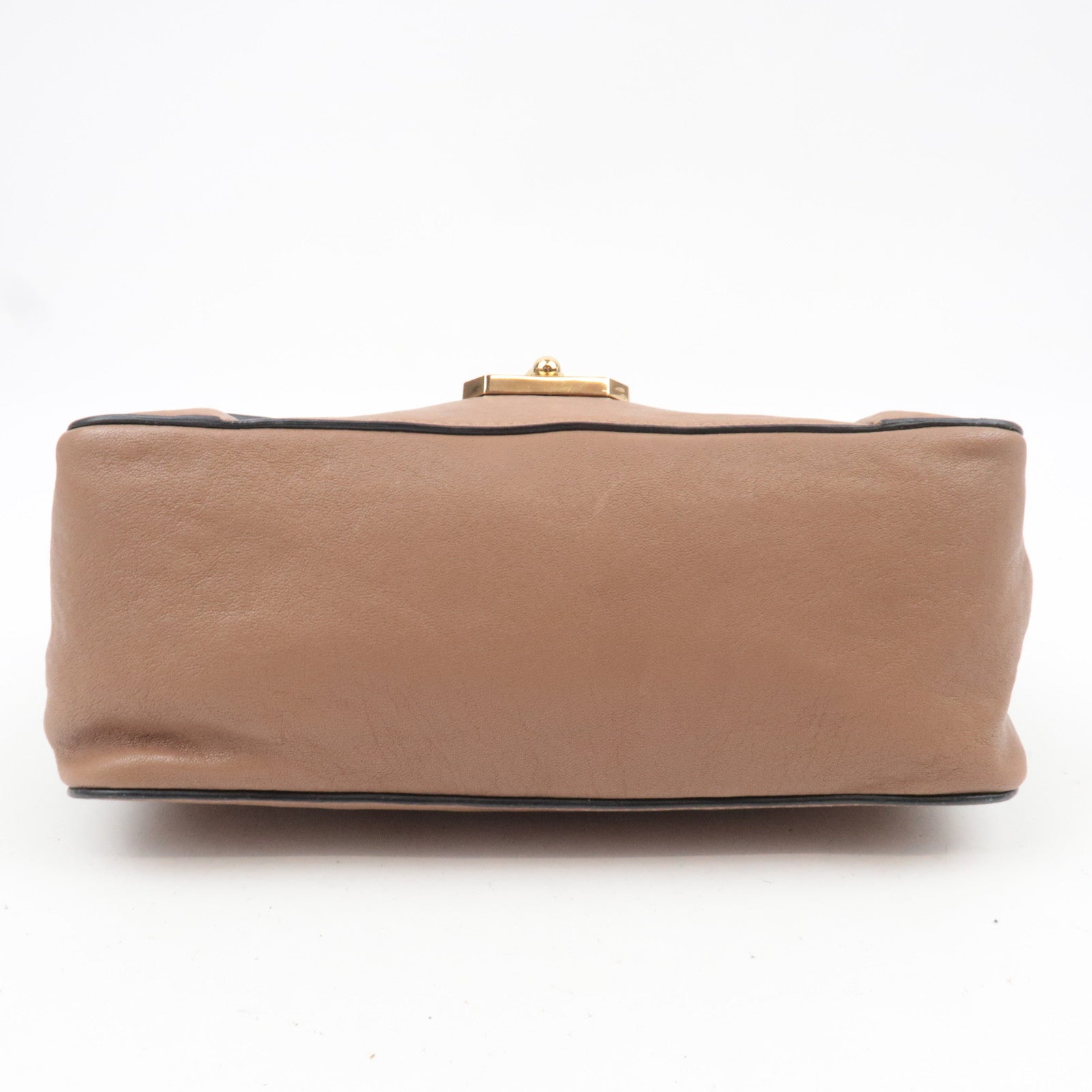 Chloe Elsie Chain Shoulder Bag Leather Brown