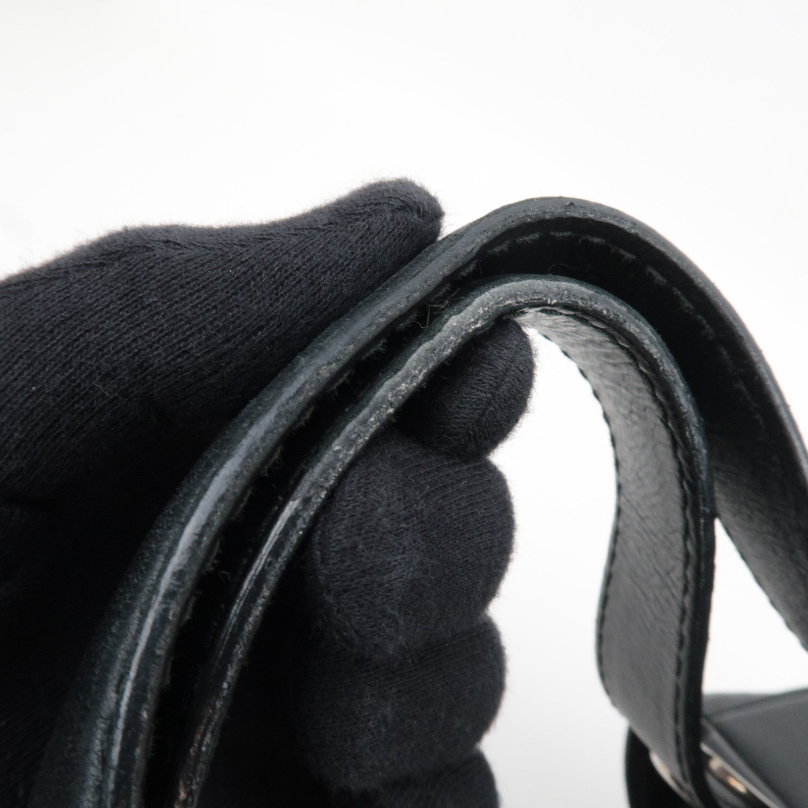 GUCCI Shoulder Bag Leather Black 296855