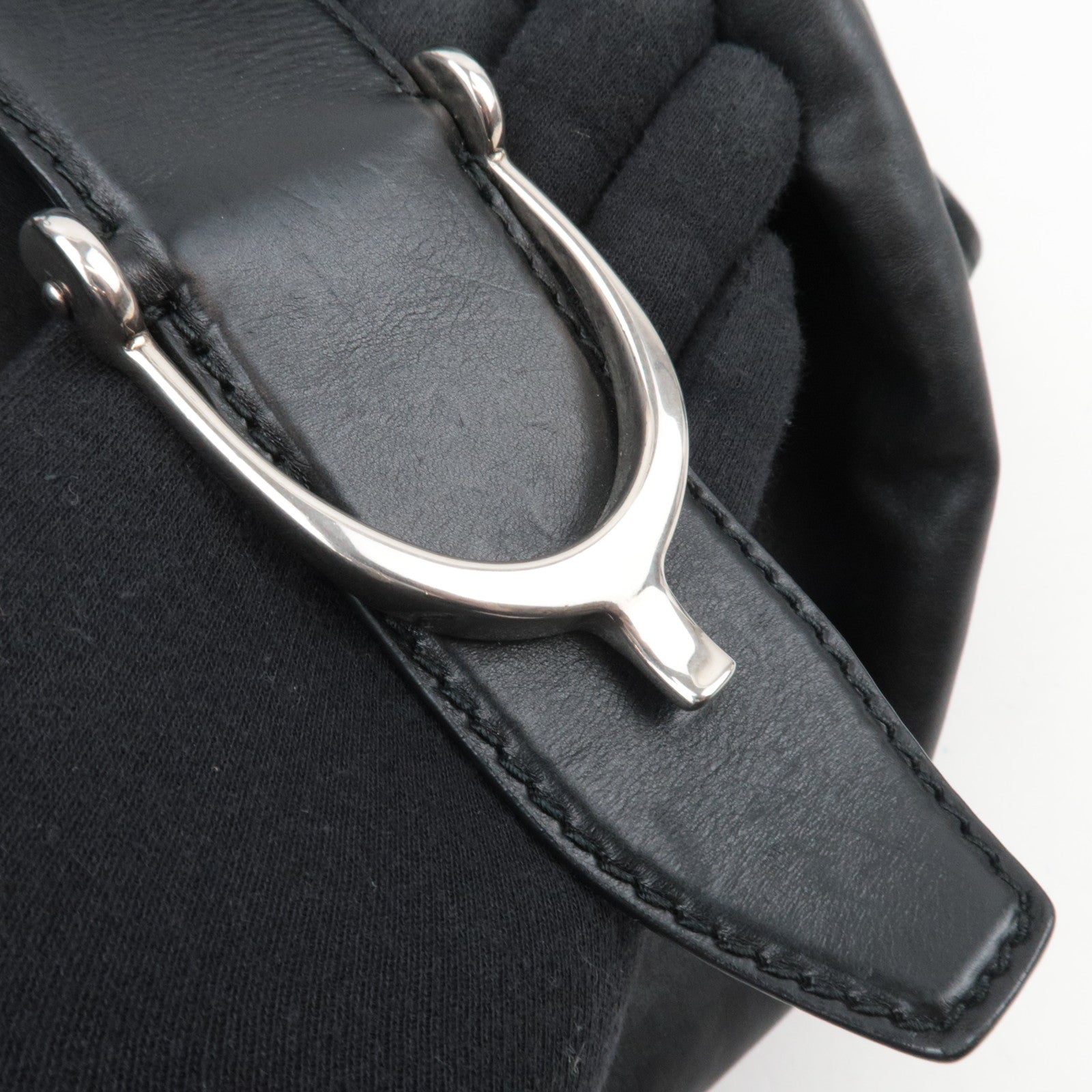 GUCCI Shoulder Bag Leather Black 296855