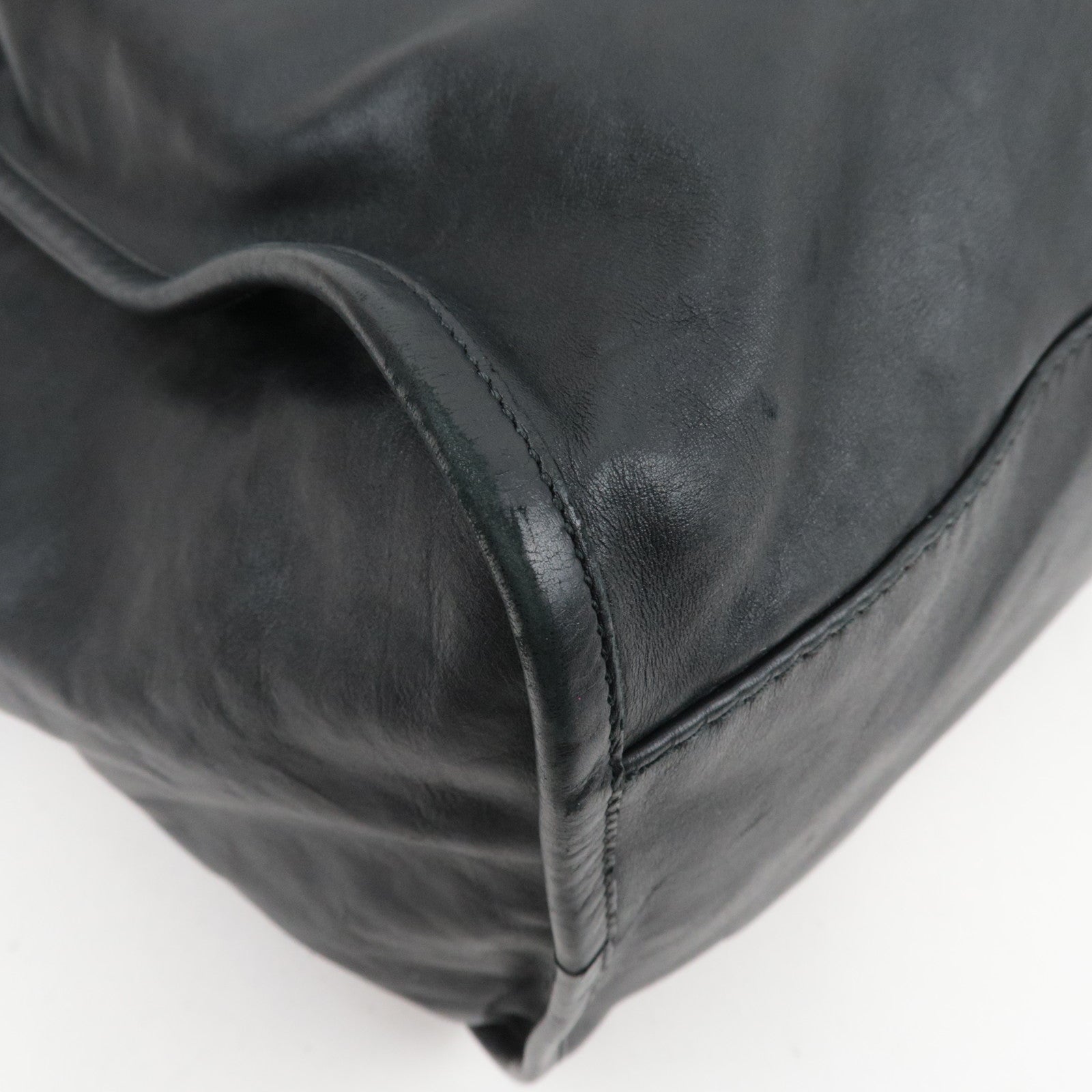 GUCCI Shoulder Bag Leather Black 296855