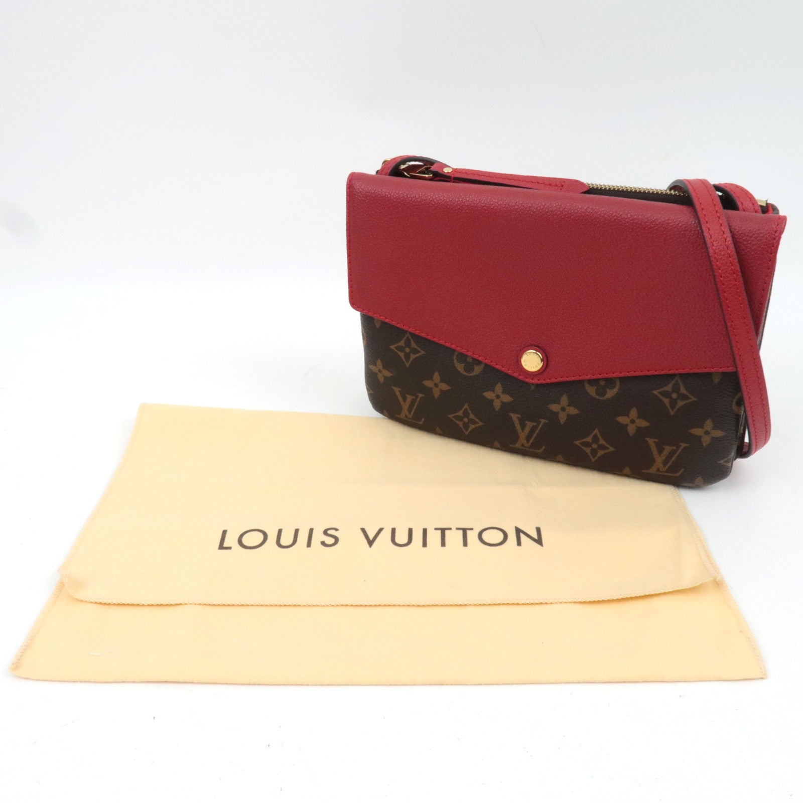Louis Vuitton Monogram Twice Shoulder Bag Cerise M50184