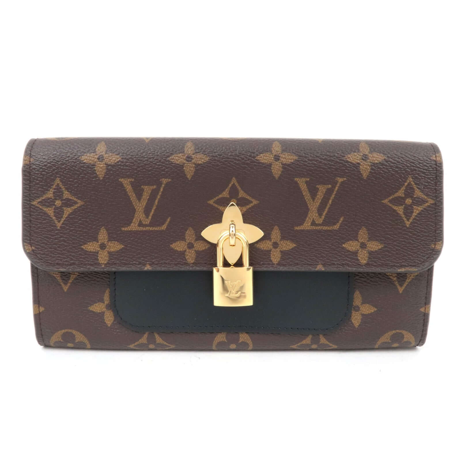 Louis Vuitton Monogram Portefeuille Flower Long Wallet Noir M6257786150