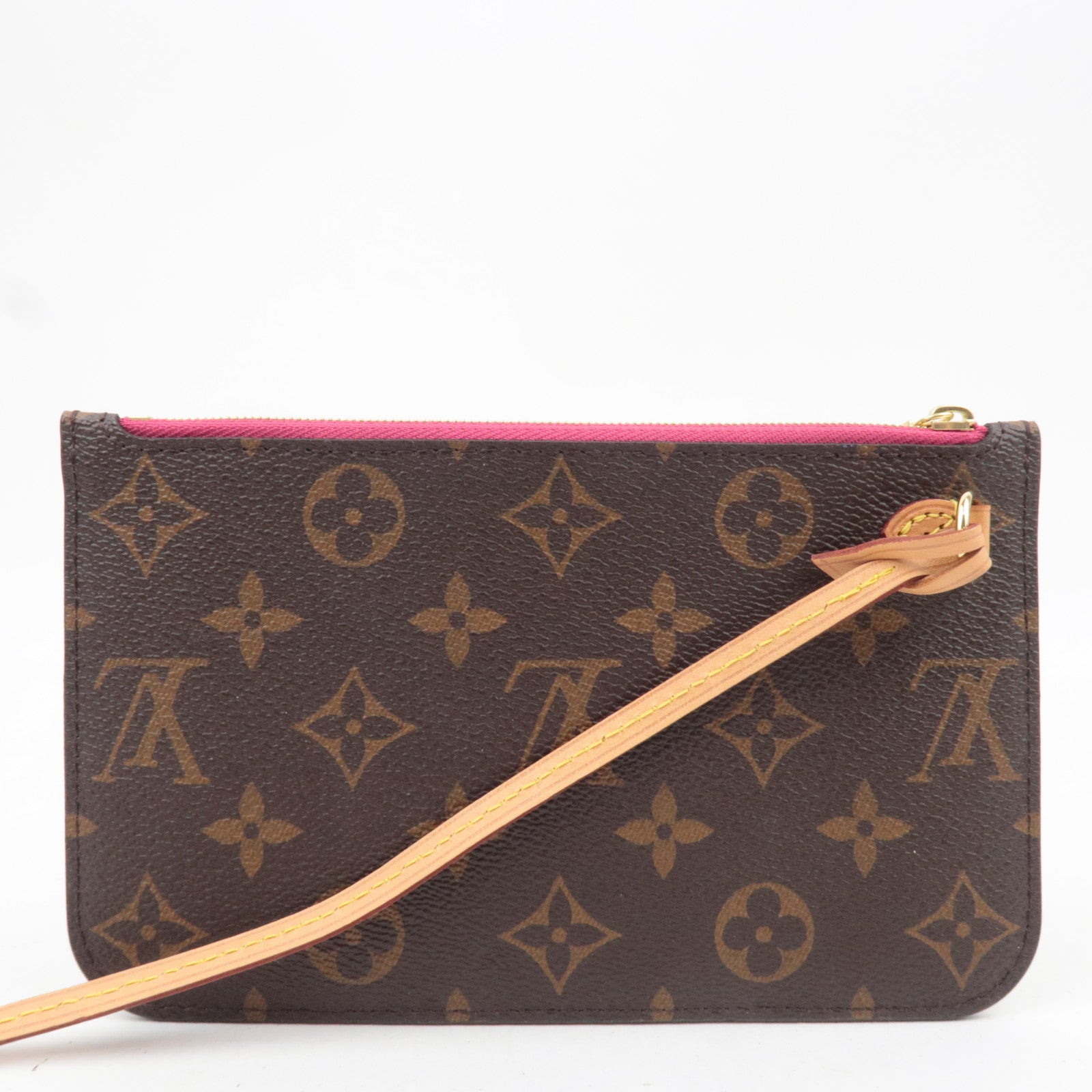 Louis Vuitton Monogram Pouch for Neverfull PM Tote Bag Fuchsia