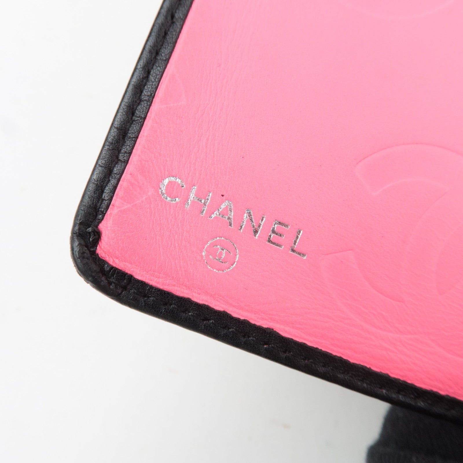 CHANEL Cambon Line Wallet Lambskin Patent Leather Black 11203051