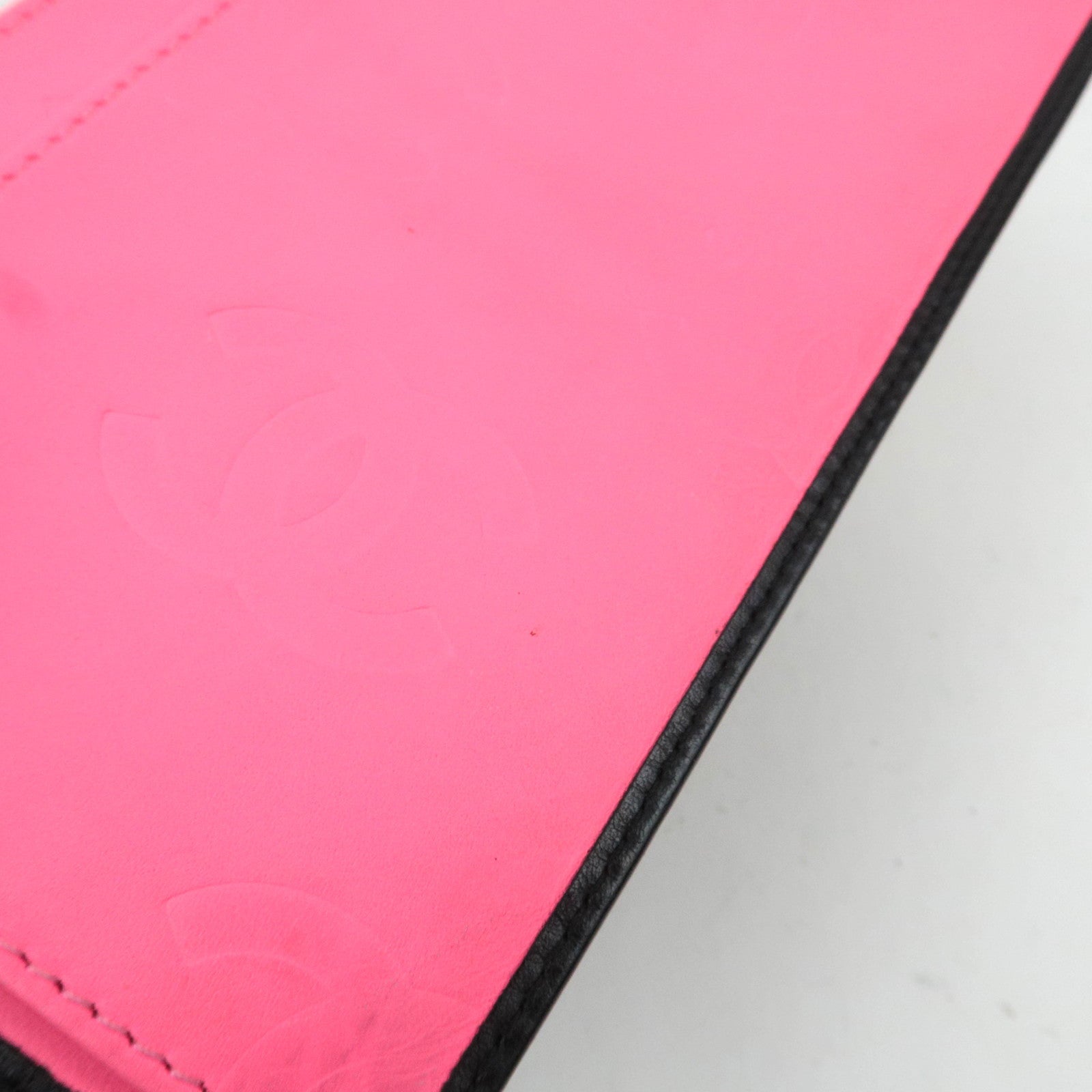 CHANEL Cambon Line Wallet Lambskin Patent Leather Black 11203051