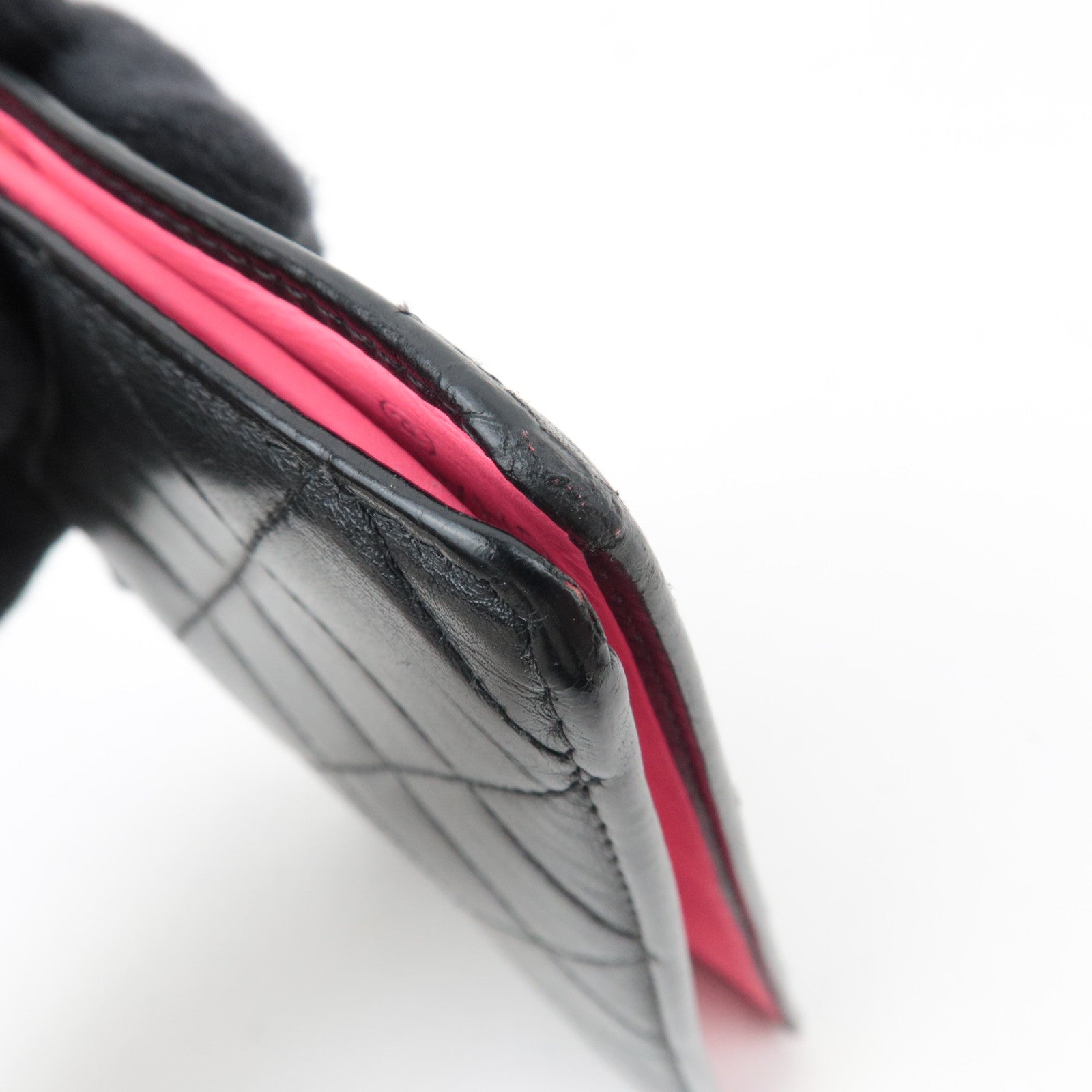 CHANEL Cambon Line Wallet Lambskin Patent Leather Black 11203051