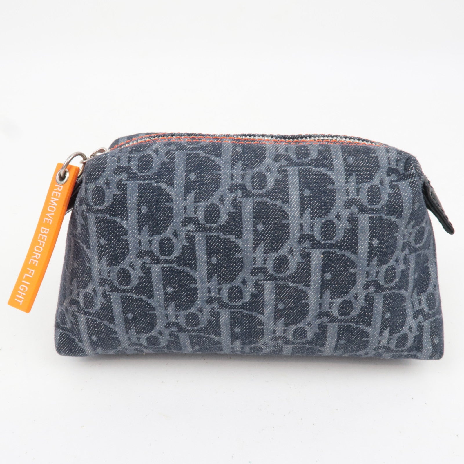 Christian Dior Flight Line Denim Small Pouch Navy