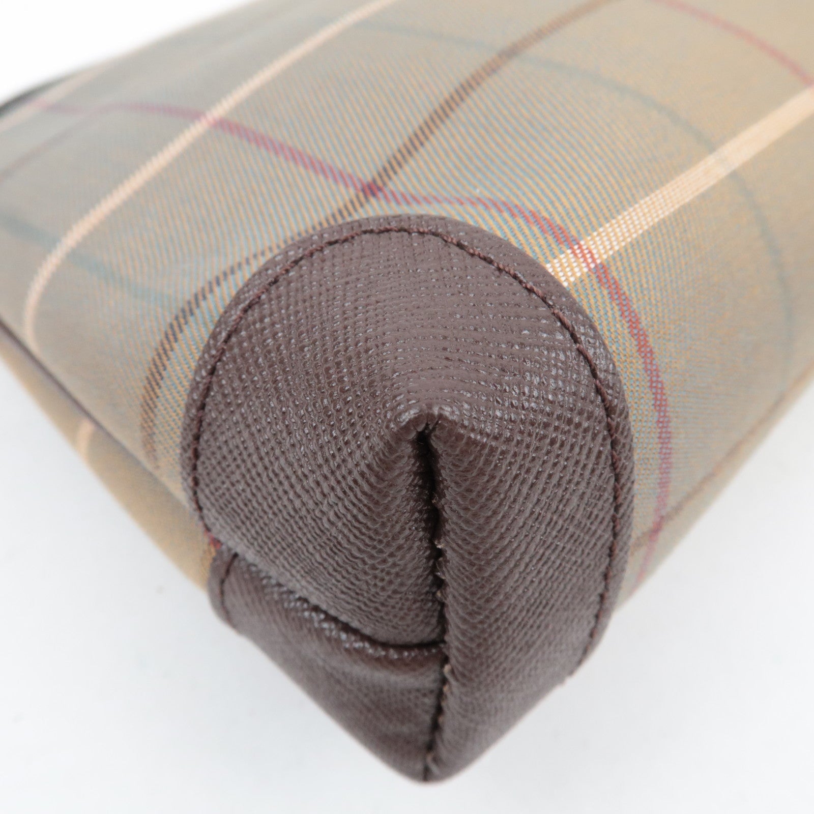 BURBERRY Burberrys Plaid Cosmetic Pouch Khaki