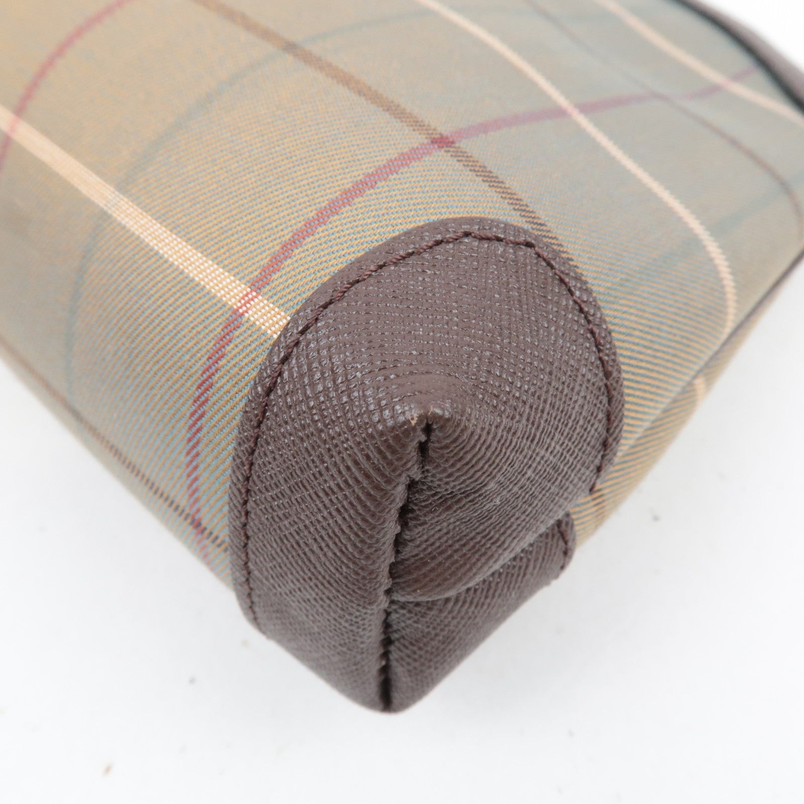 BURBERRY Burberrys Plaid Cosmetic Pouch Khaki