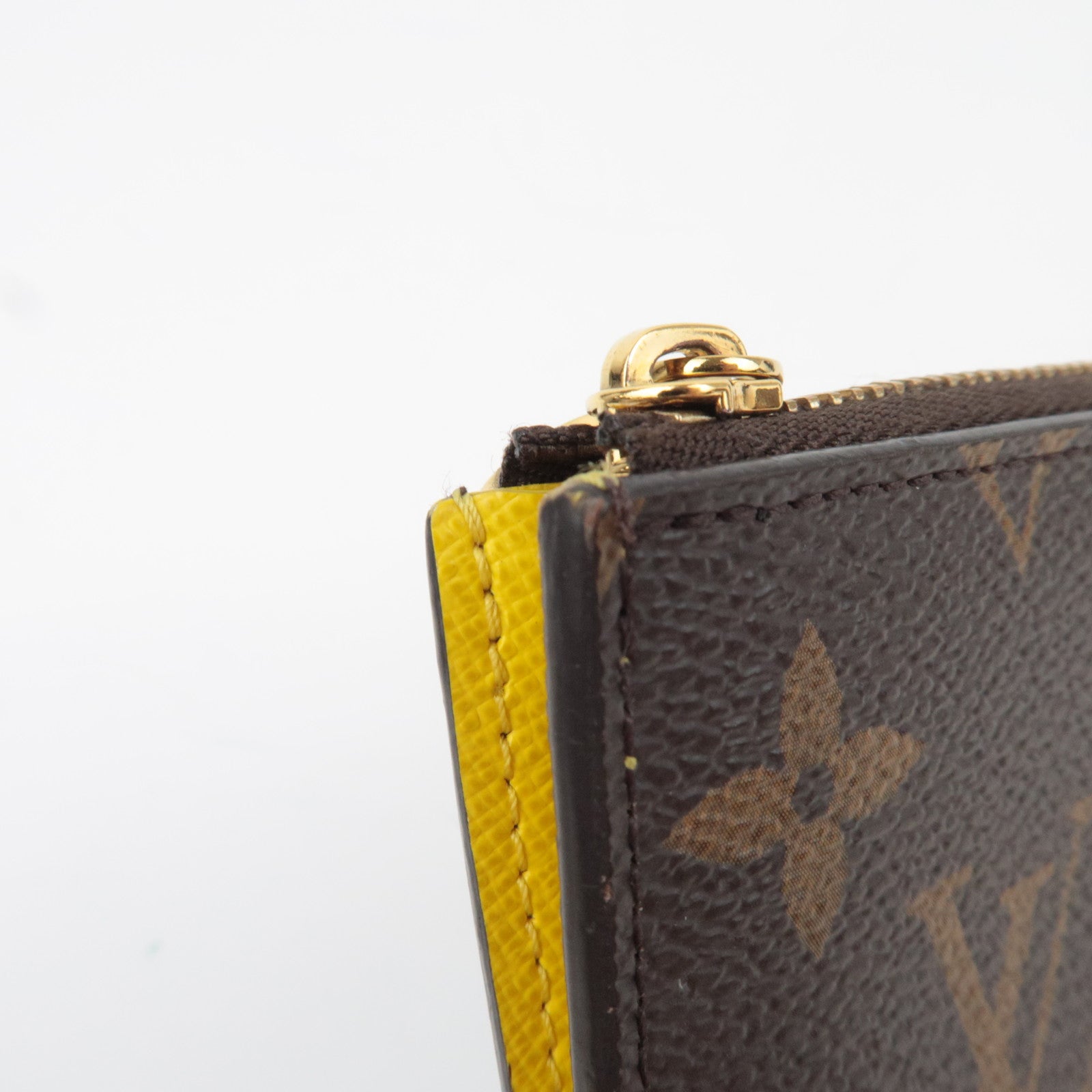 Louis Vuitton Monogram Porte Carte Romy Fragment Case Jaune M81882 RFID