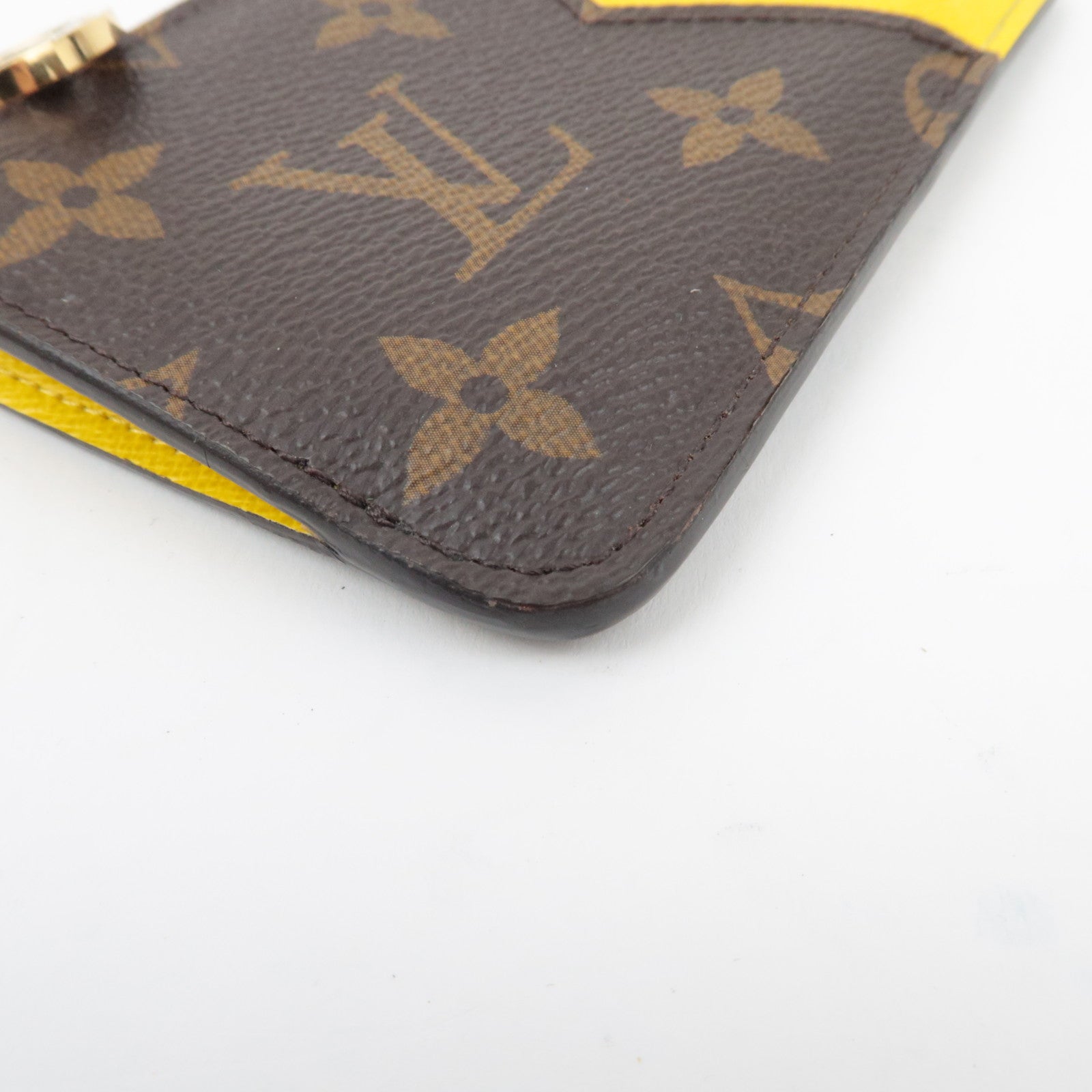 Louis Vuitton Monogram Porte Carte Romy Fragment Case Jaune M81882 RFID
