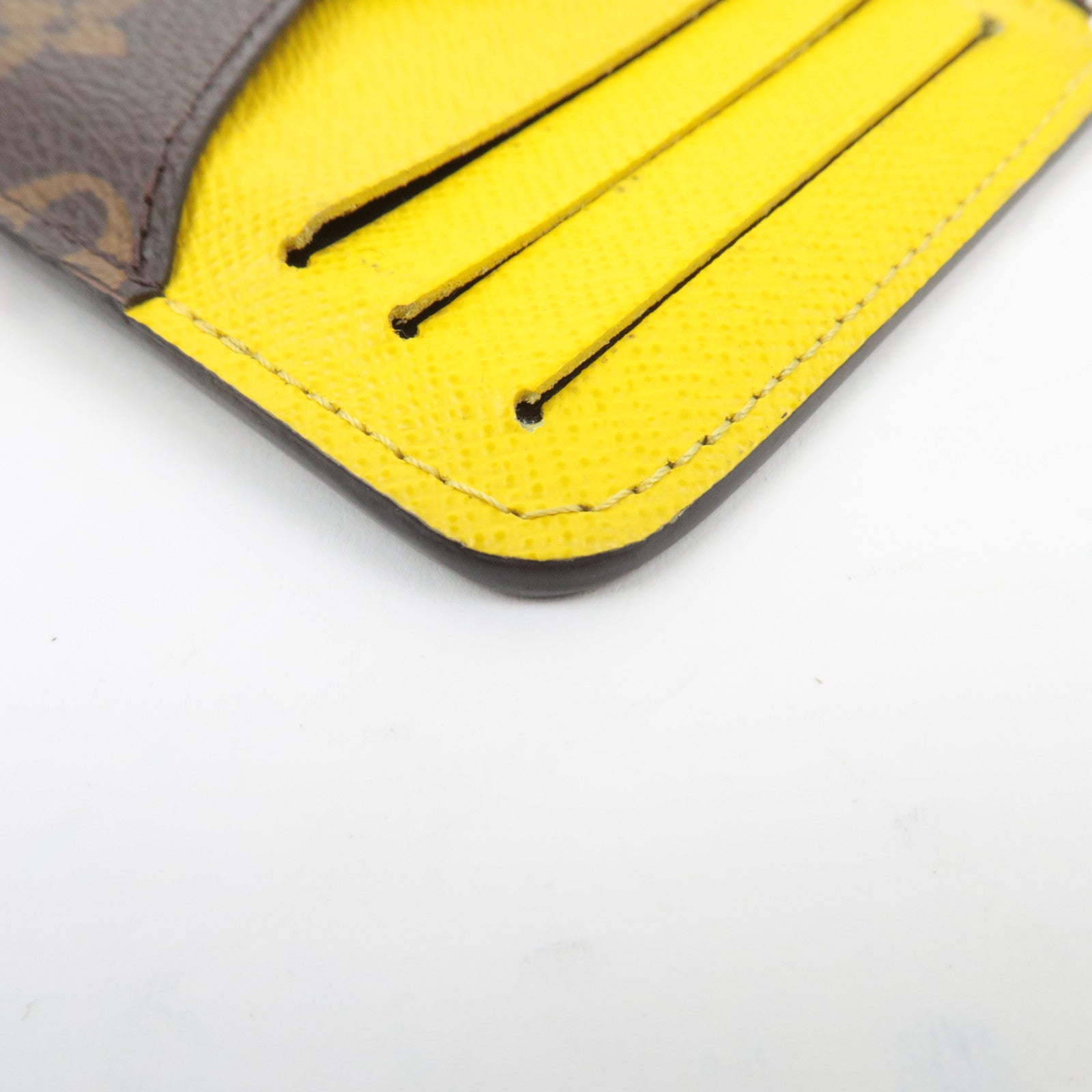 Louis Vuitton Monogram Porte Carte Romy Fragment Case Jaune M81882 RFID