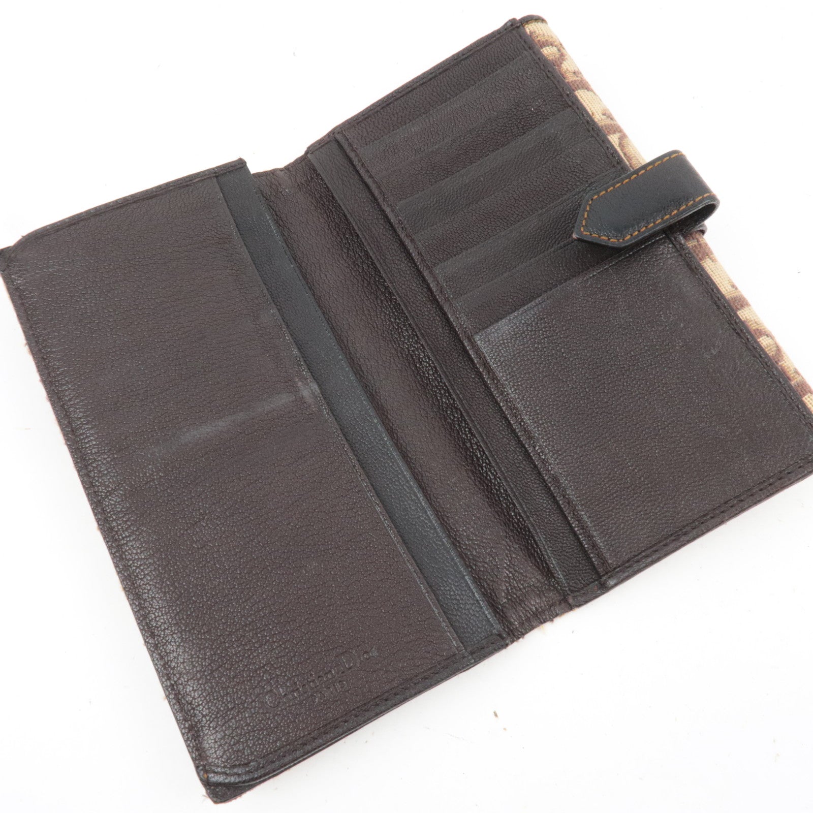 Christian Dior Trotter Double Hook Wallet Beige