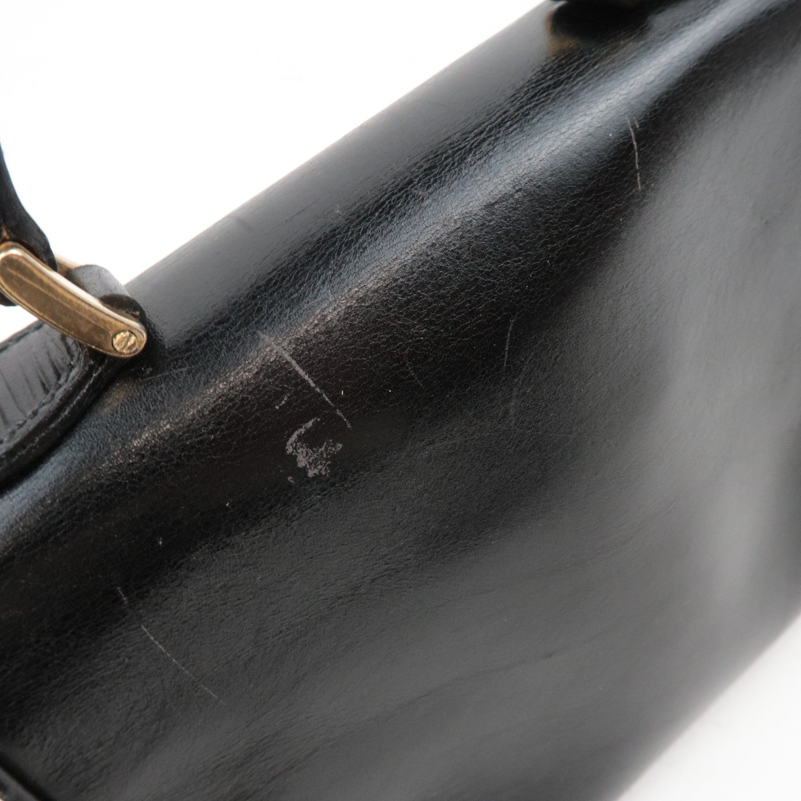 FENDI Small Leather Handbag Black 11652