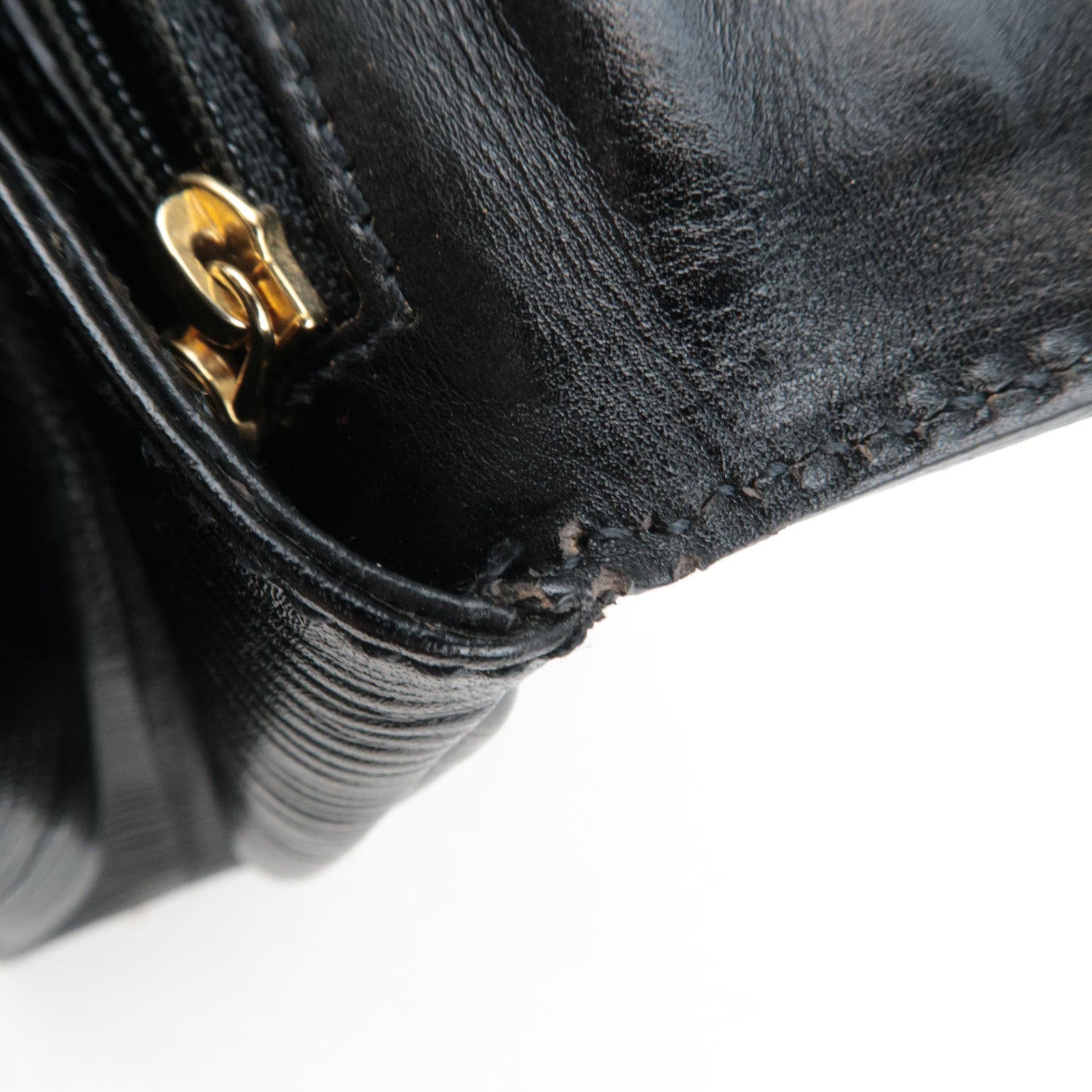 FENDI Small Leather Handbag Black 11652