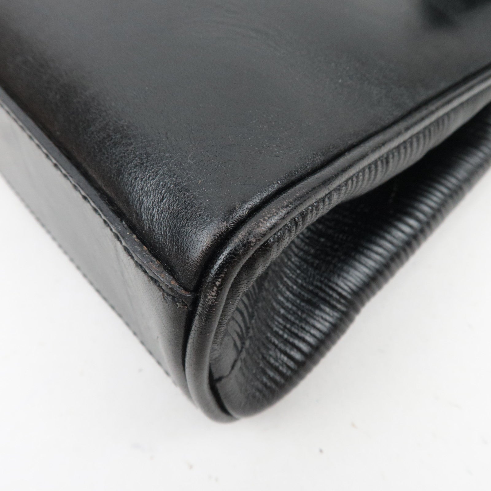 FENDI Small Leather Handbag Black 11652