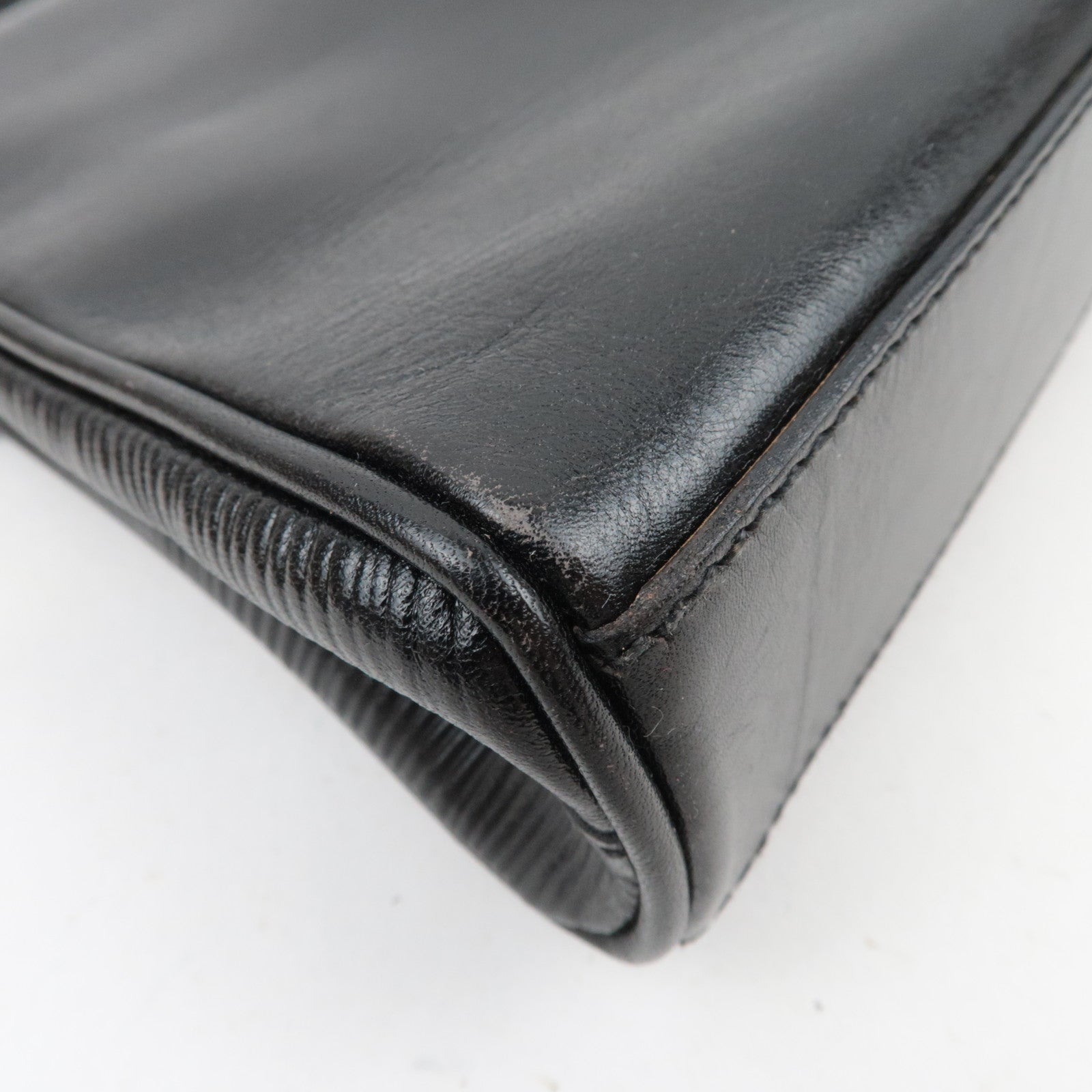 FENDI Small Leather Handbag Black 11652