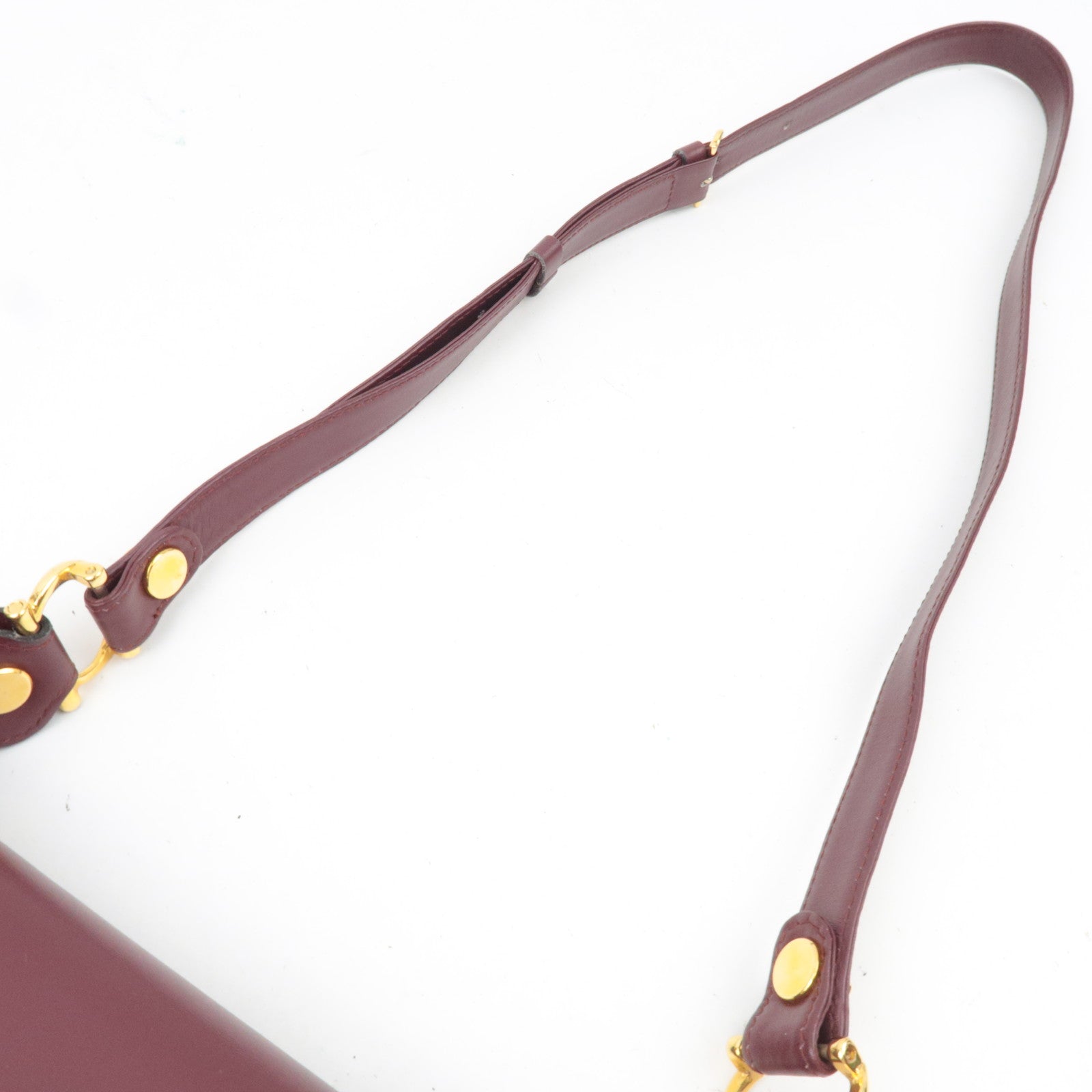 Cartier Must Line Leather Shoulder Bag Bordeaux