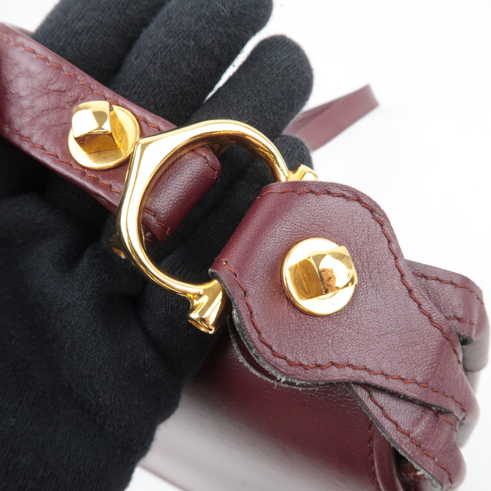 Cartier Must Line Leather Shoulder Bag Bordeaux