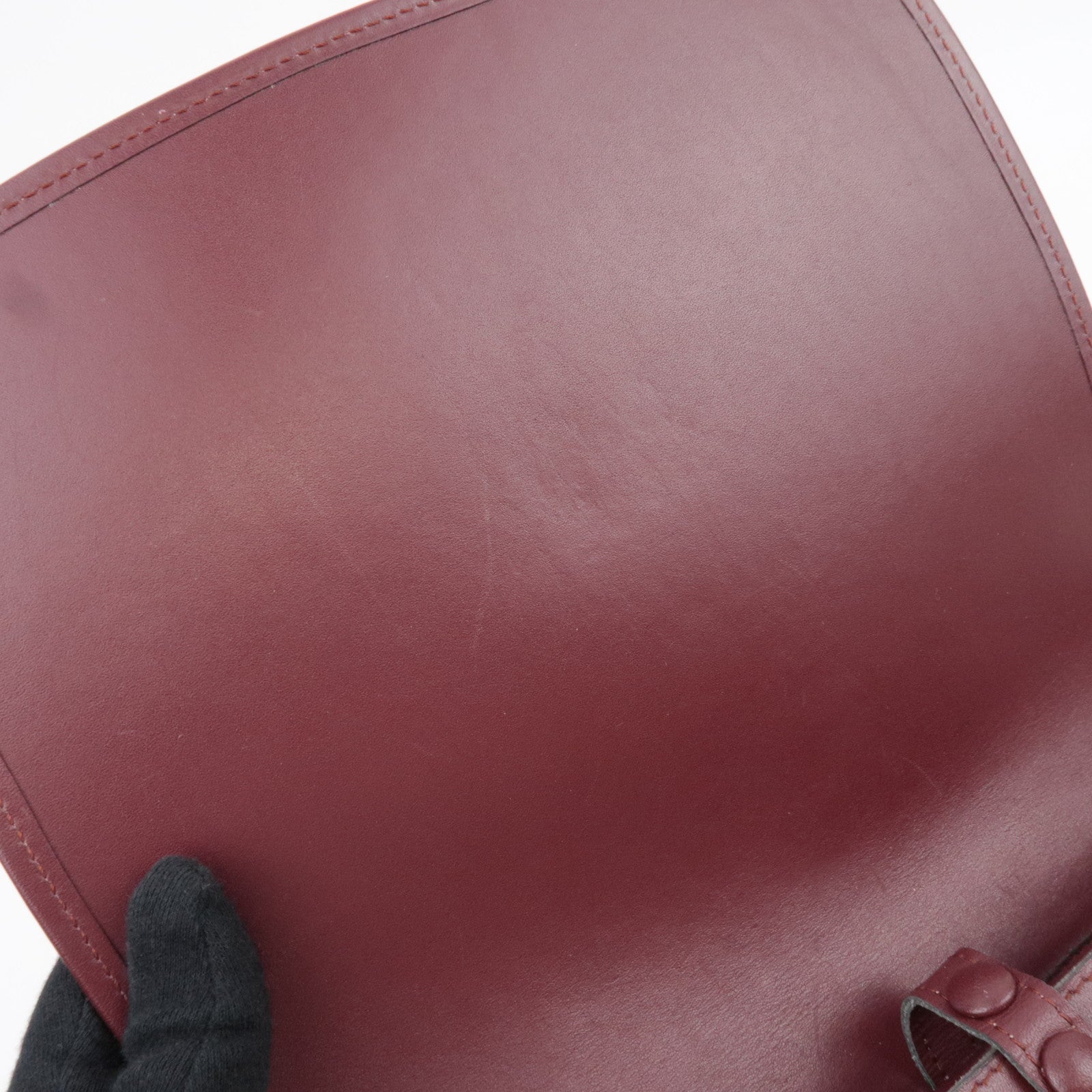 Cartier Must Line Leather Shoulder Bag Bordeaux